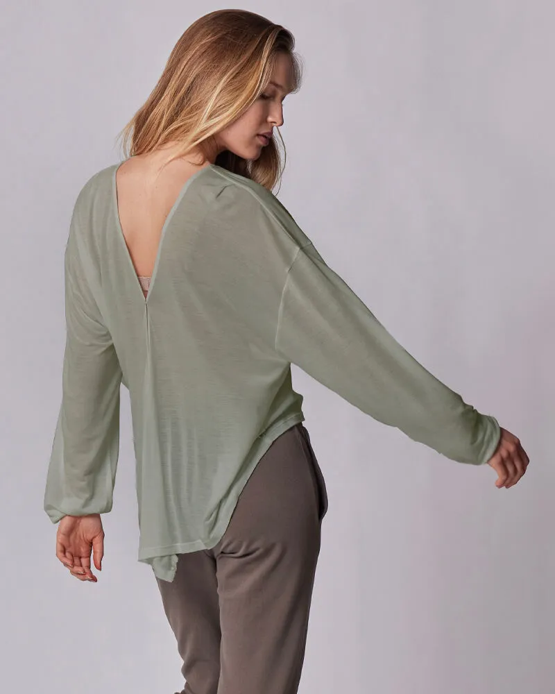 Every Way Long-Sleeve Wrap Blouse