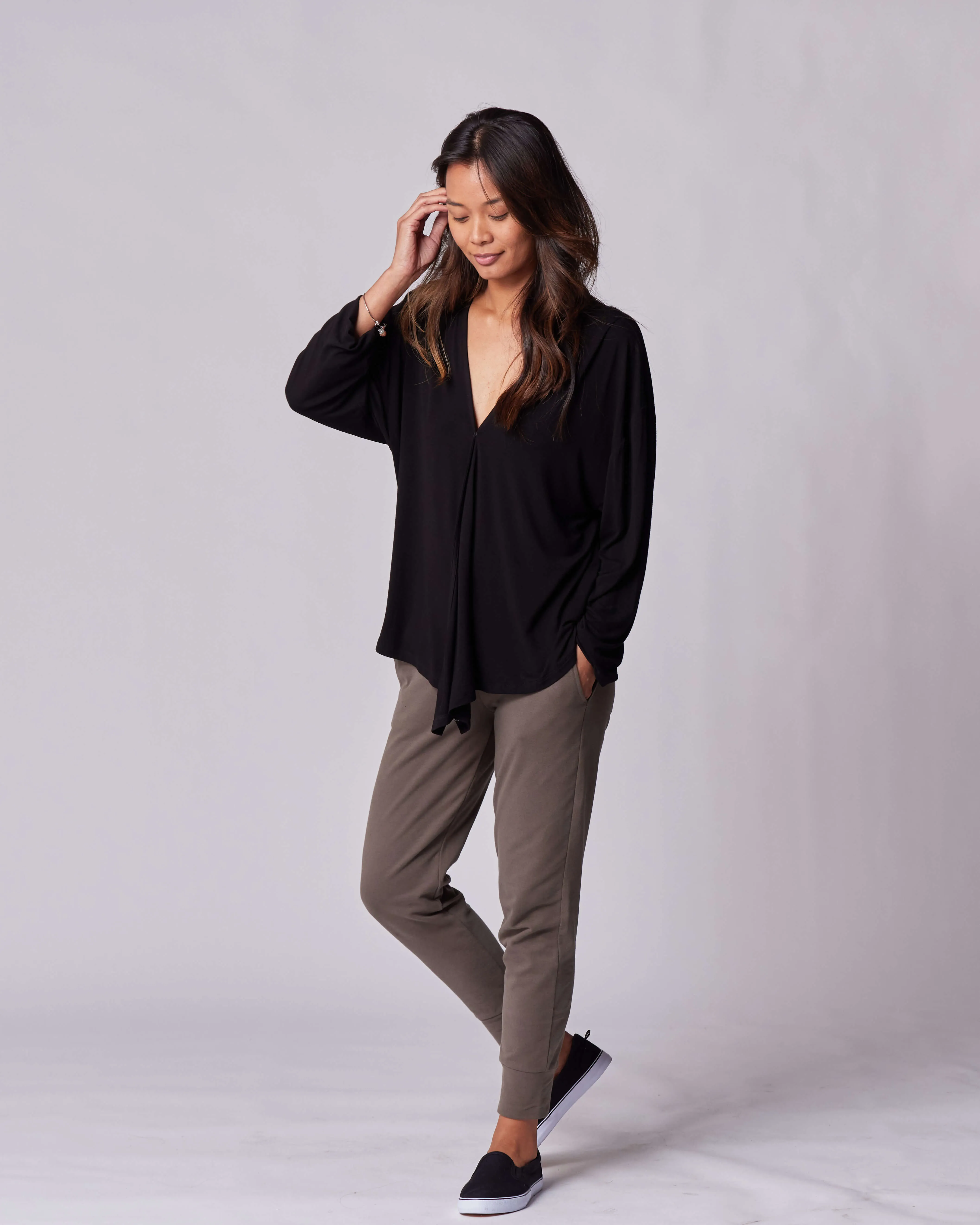 Every Way Long-Sleeve Wrap Blouse