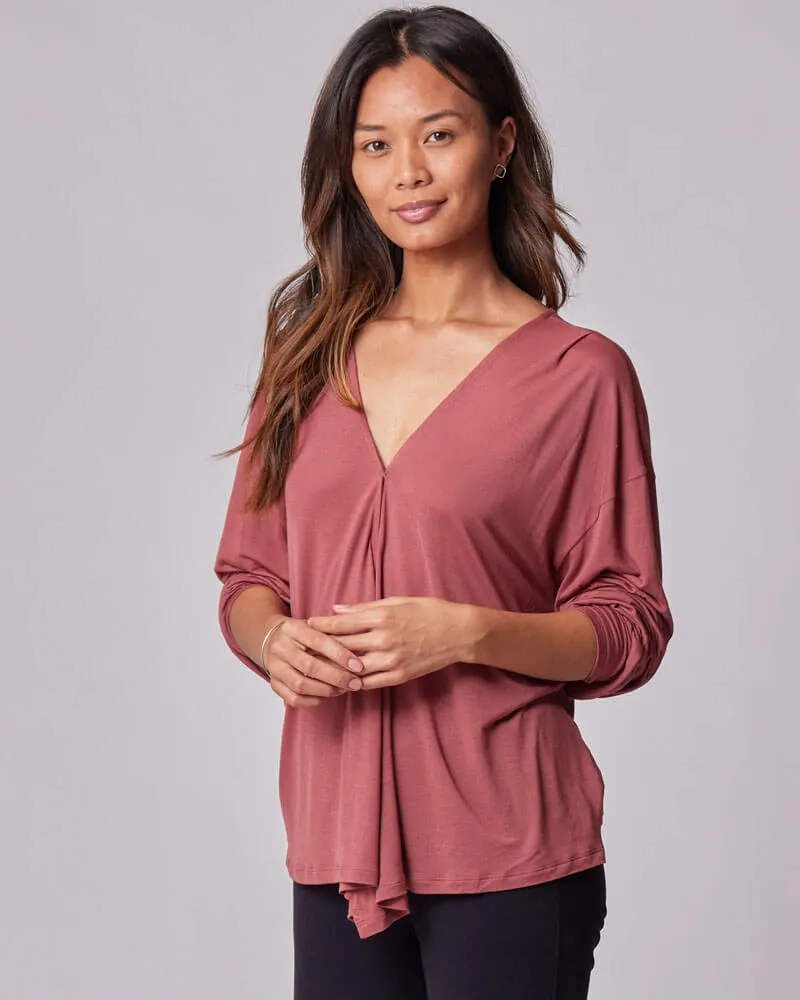 Every Way Long-Sleeve Wrap Blouse