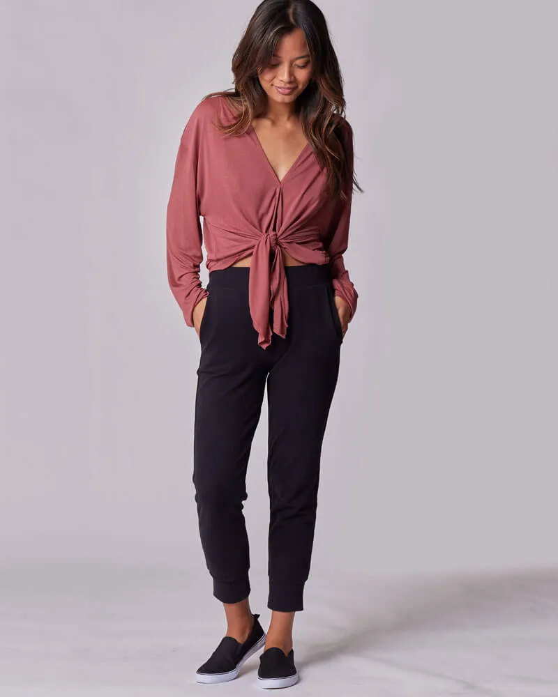 Every Way Long-Sleeve Wrap Blouse