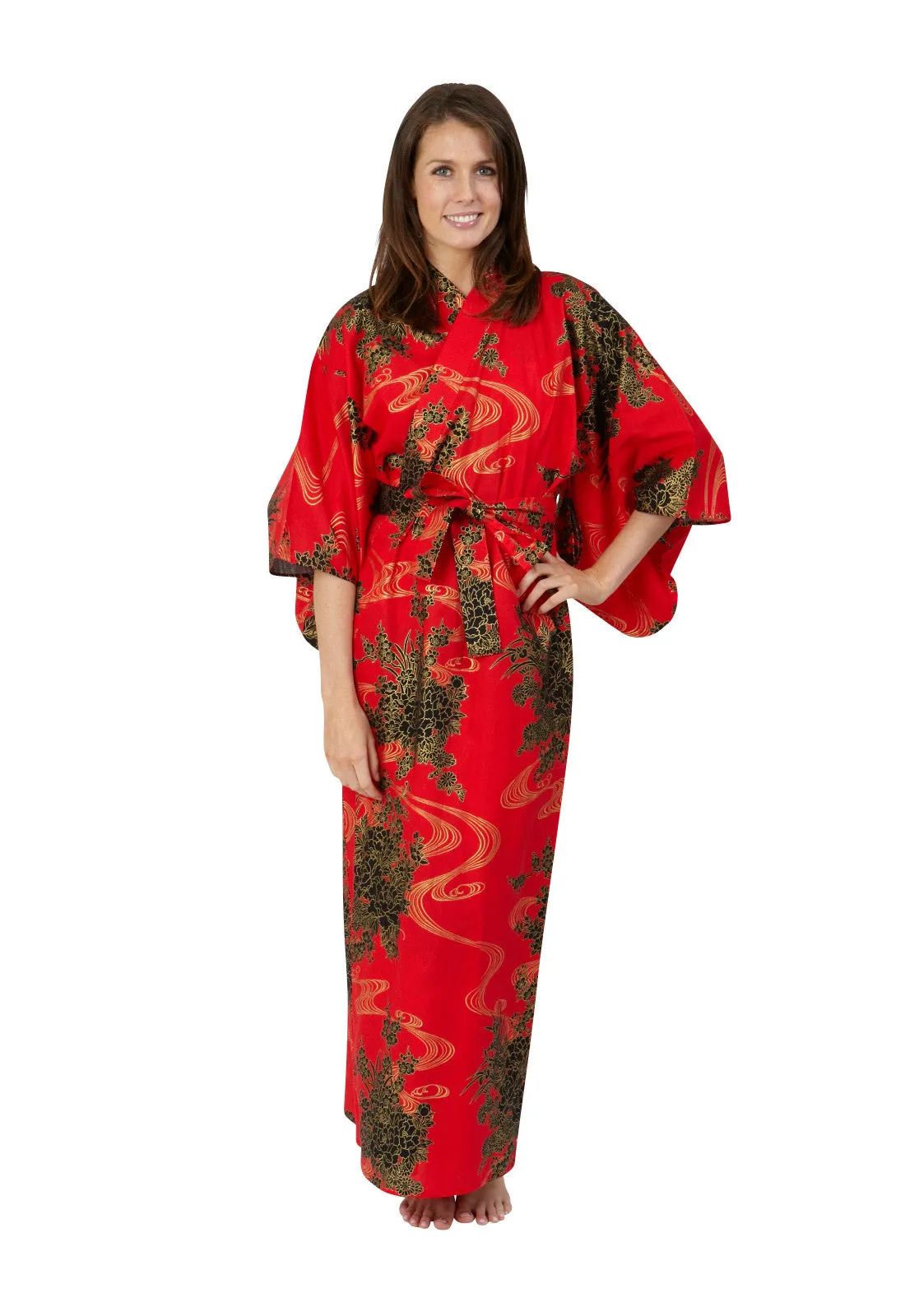 Flowing Long Cotton Kimono