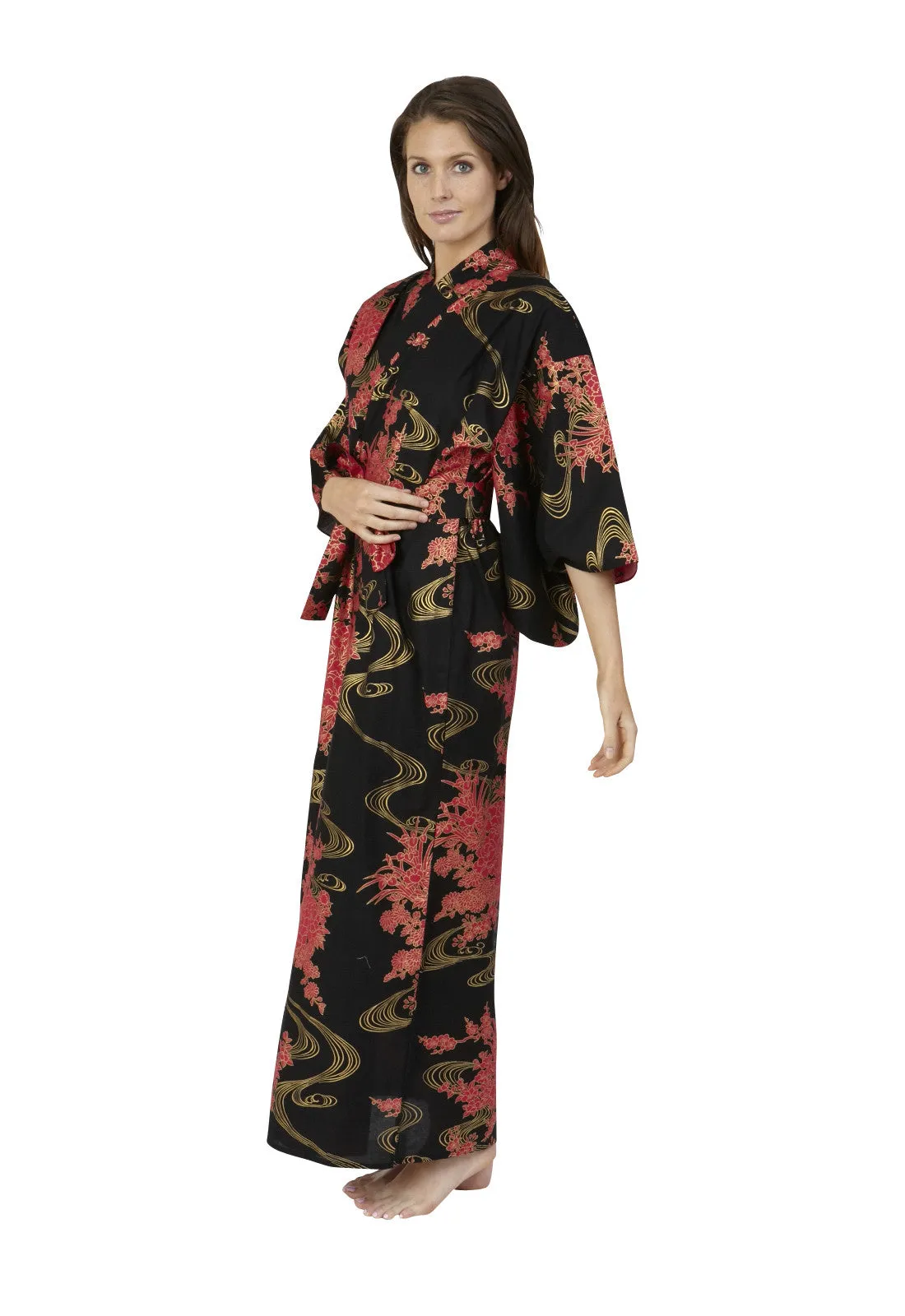 Flowing Long Cotton Kimono