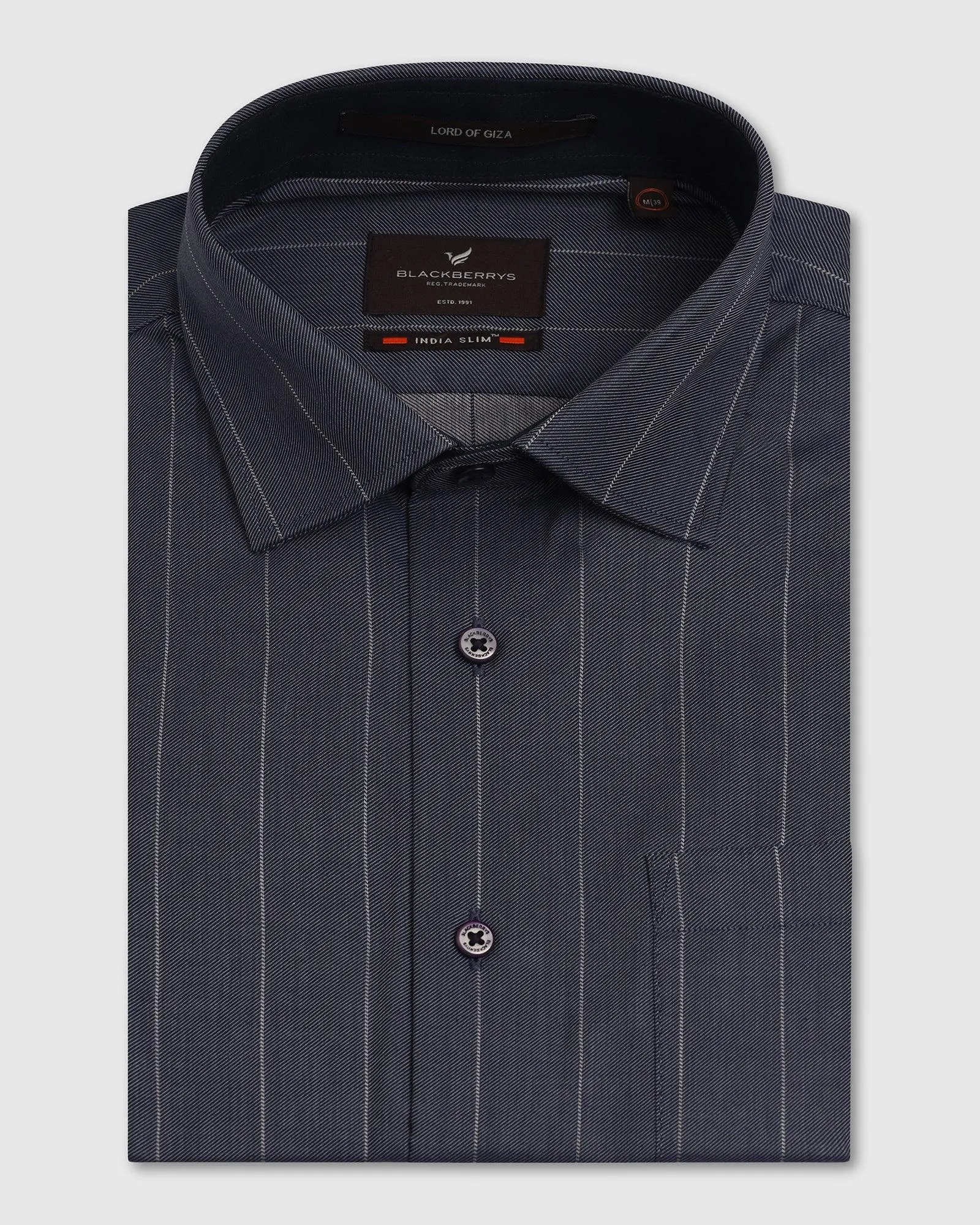 Formal Navy Stripe Shirt - Orbit