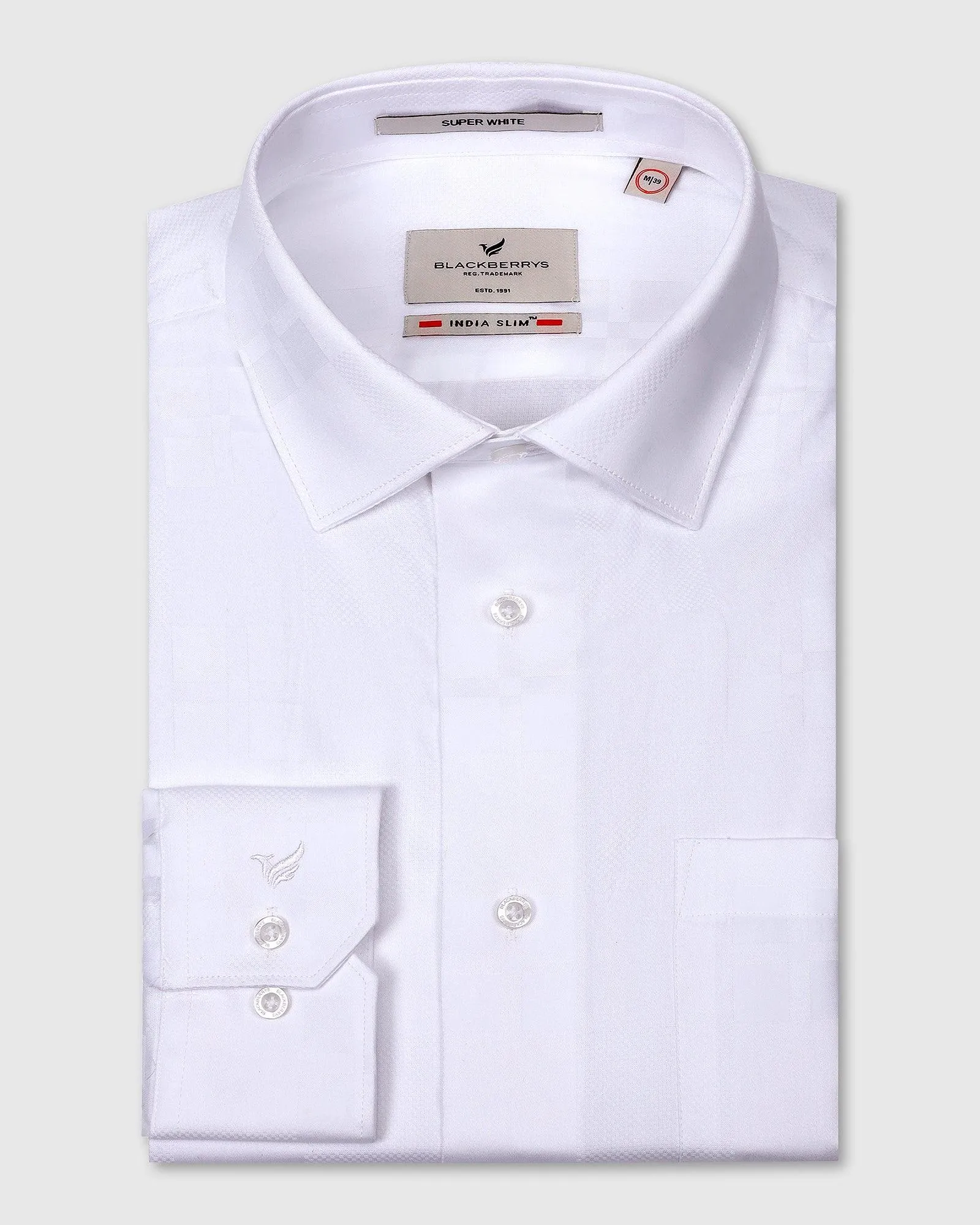 Formal White Printed Shirt - Young