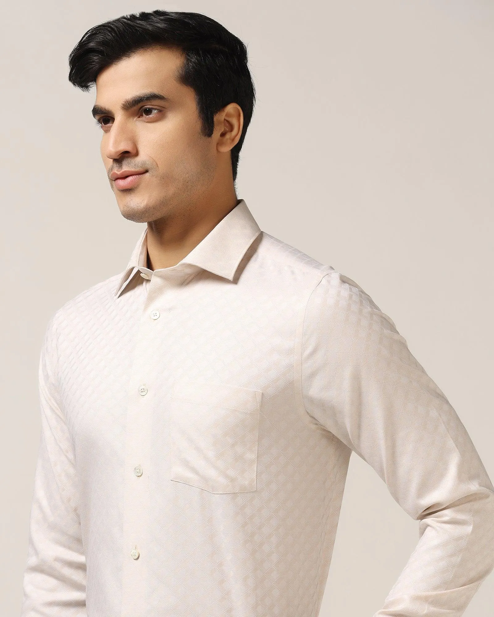 Formal Yellow Printed Shirt - Page