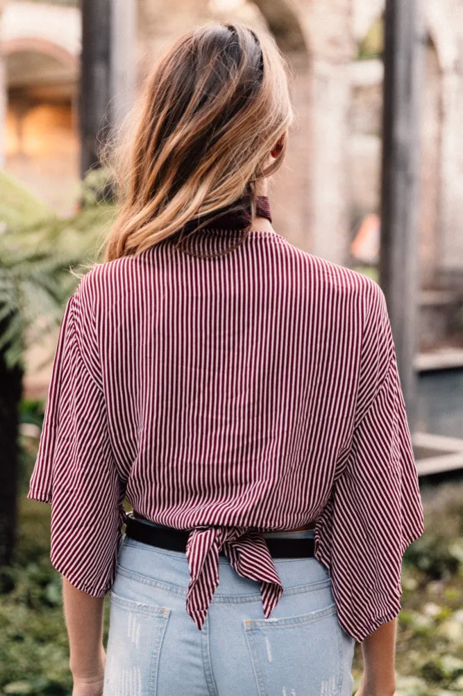 Girls On Tour Crop Top Burgundy