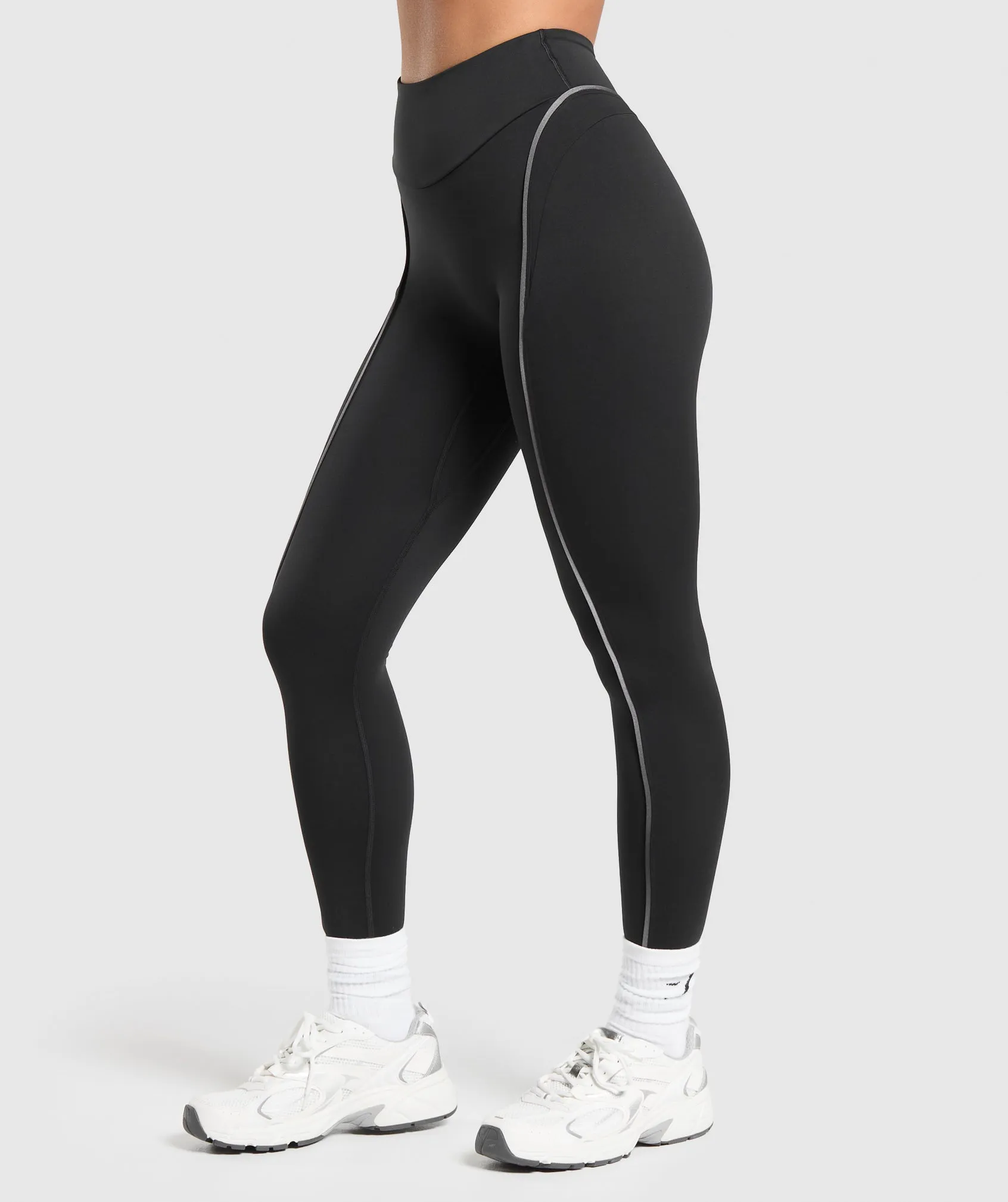 Gymshark Contour Leggings - Black/Metal Grey