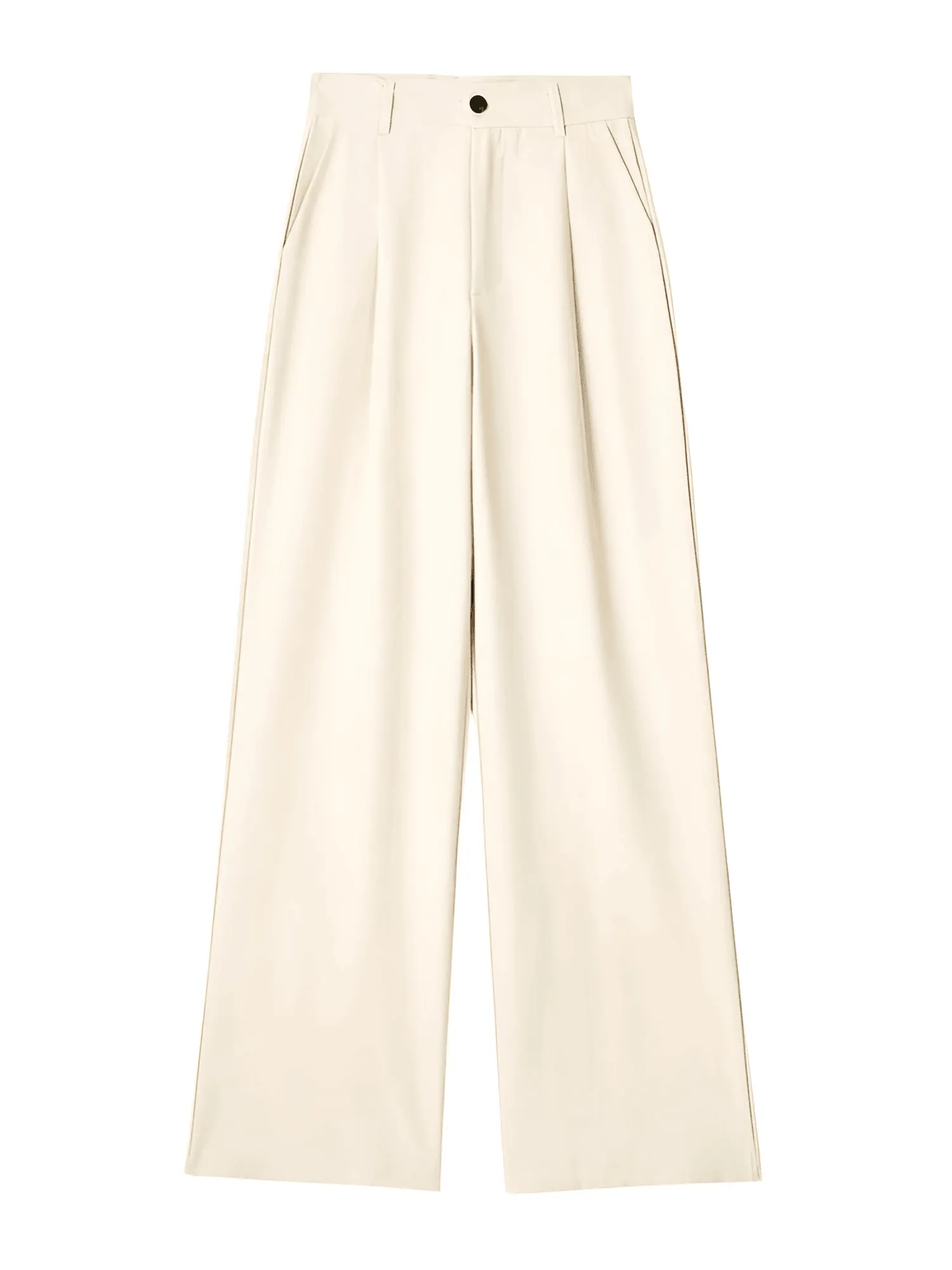 High Waist Straight Leg Pinstriped Pants For Women