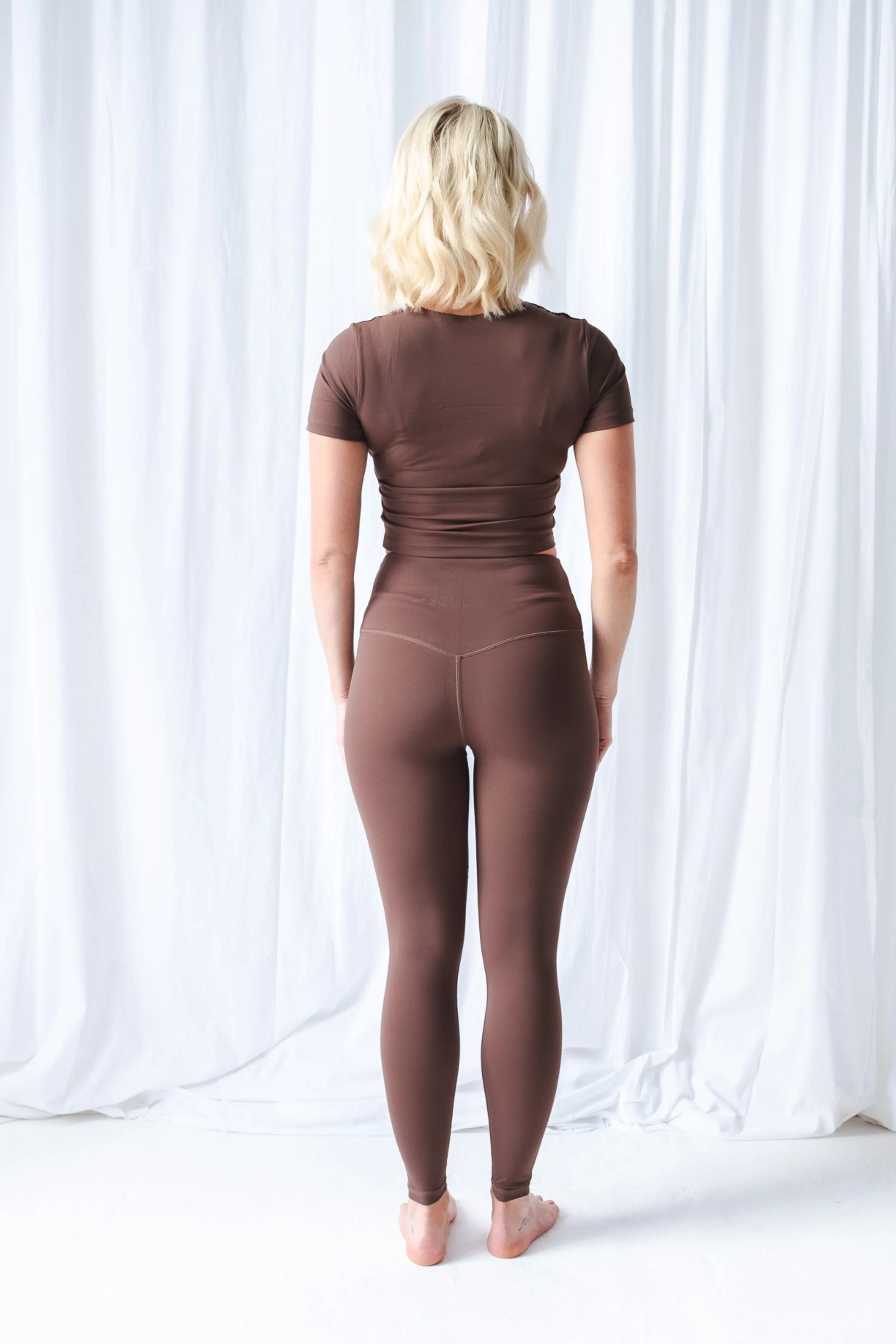 High Waisted Leggings Chocolate