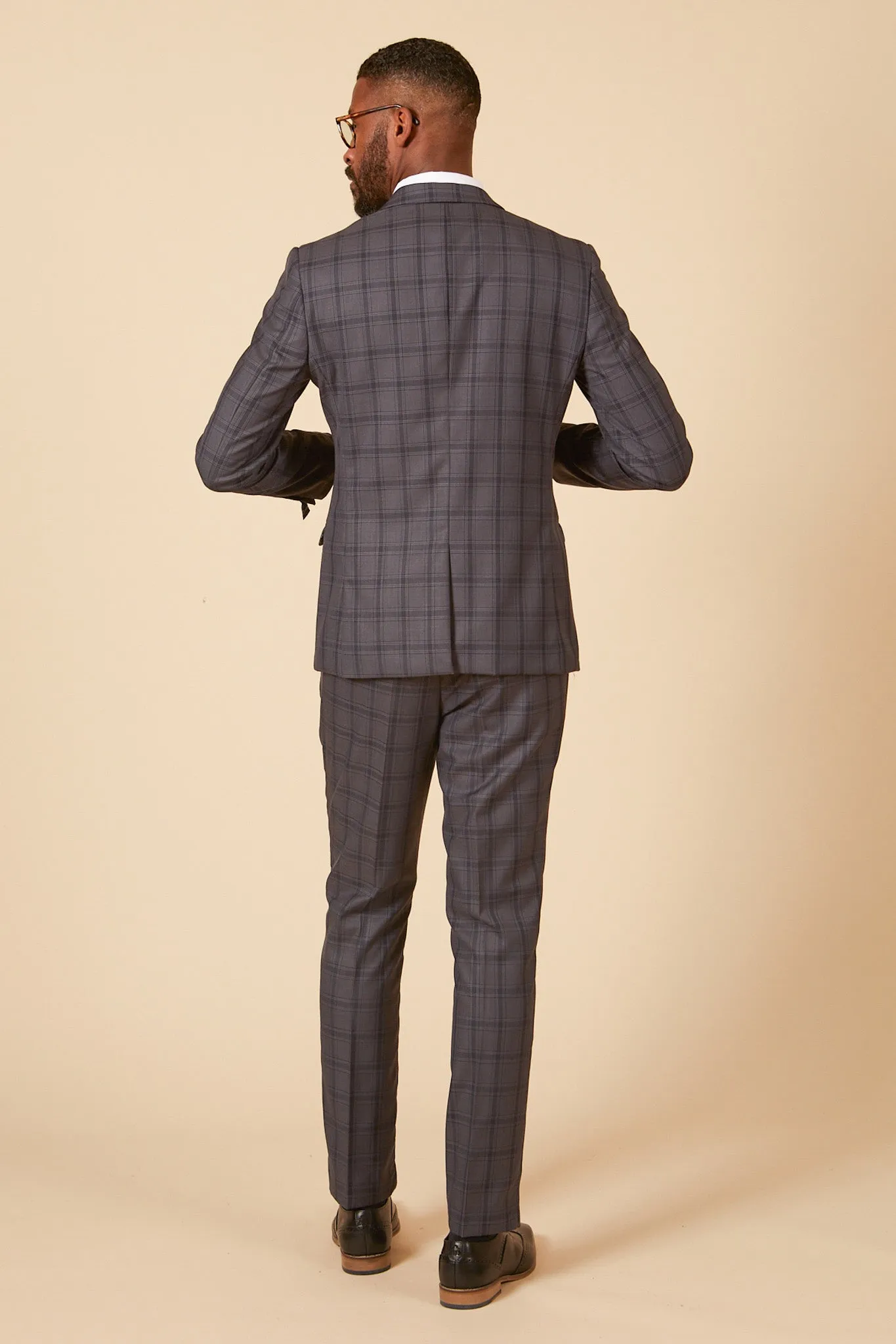 JOSE - Grey Check Three Piece Suit