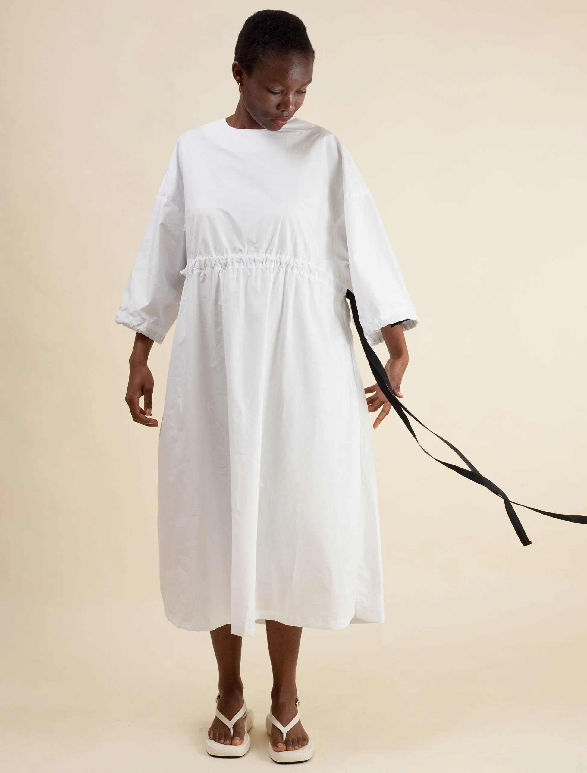 Kai-Kai Dress (White Poplin)