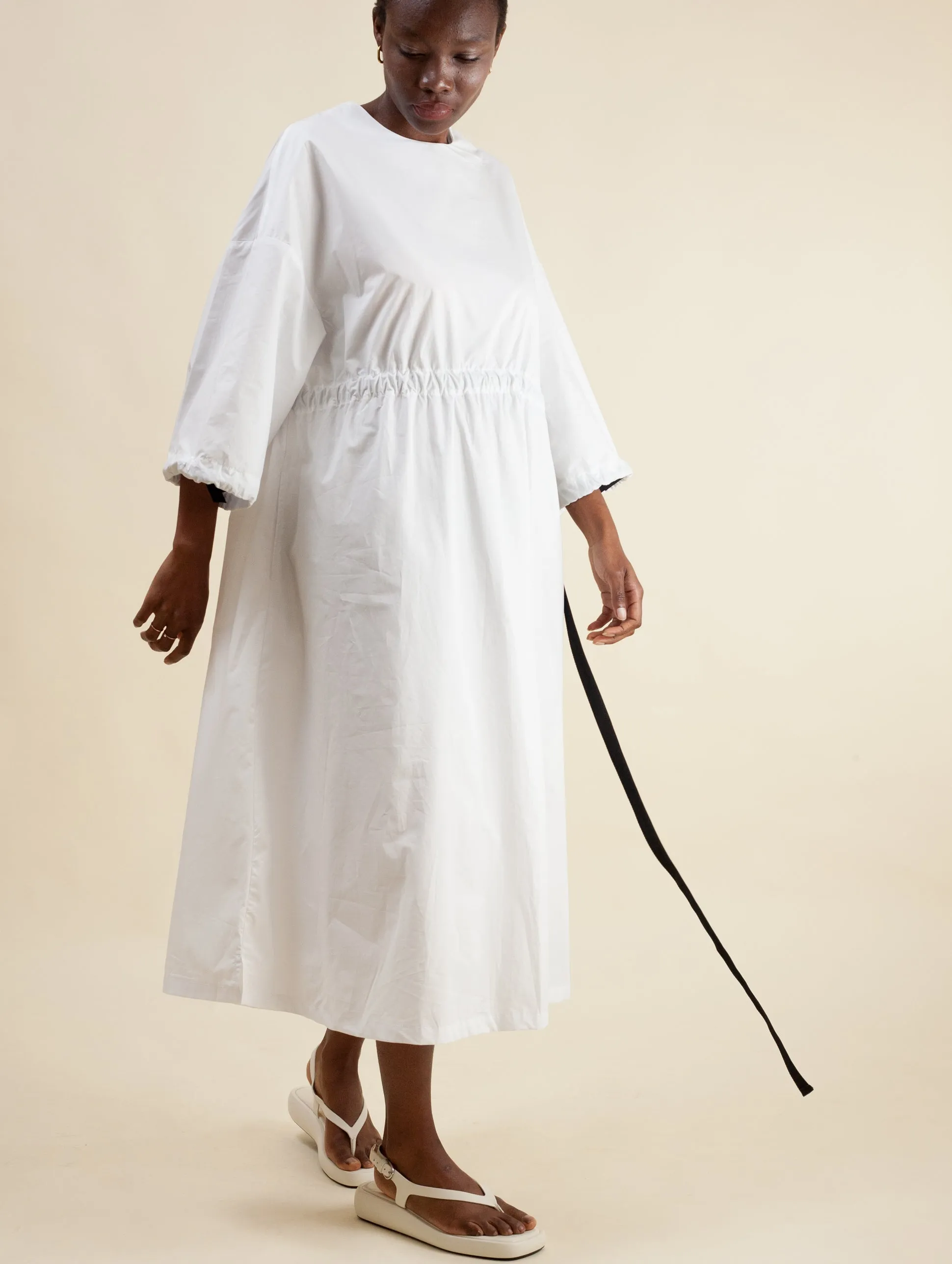 Kai-Kai Dress (White Poplin)