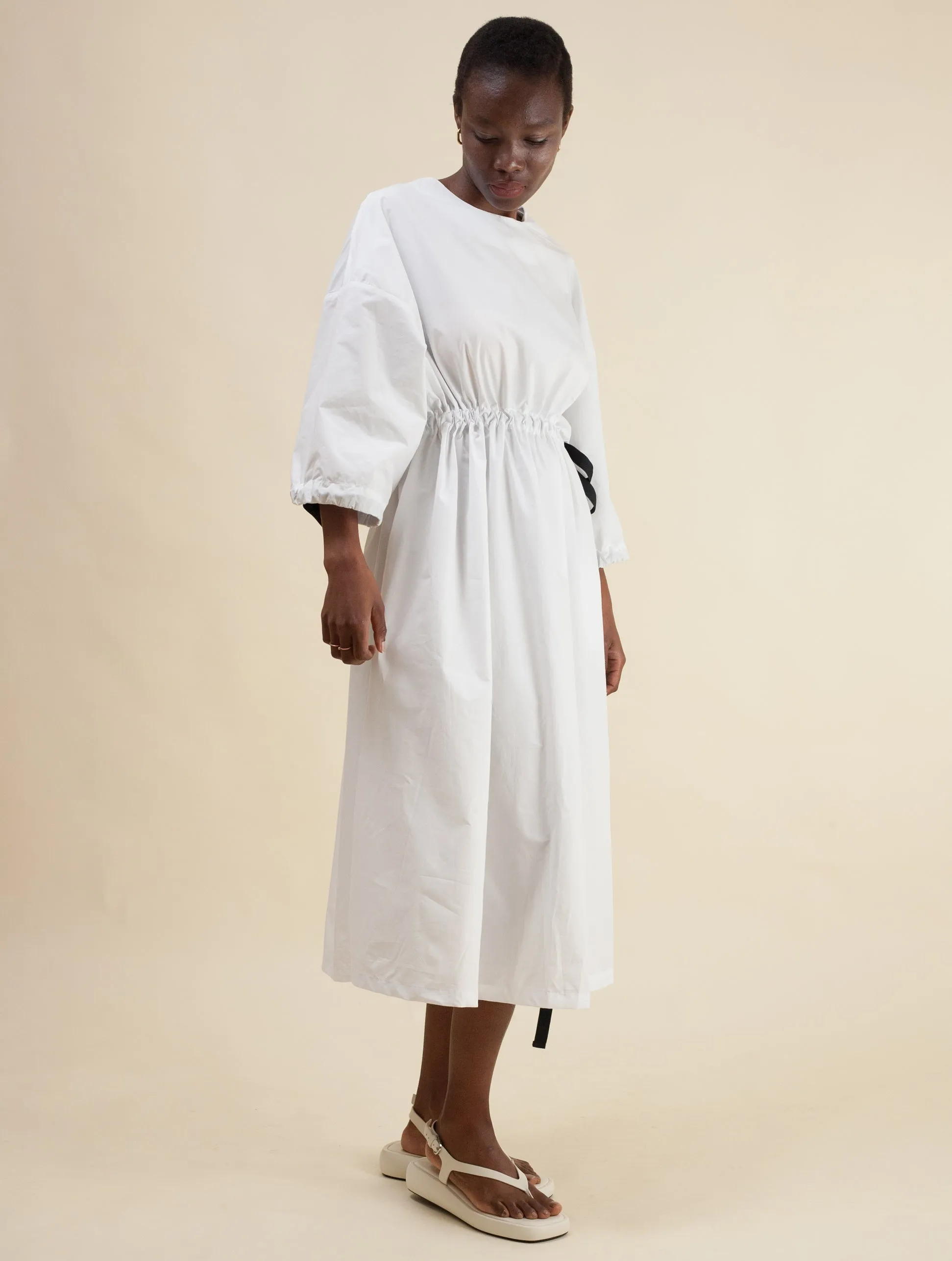 Kai-Kai Dress (White Poplin)