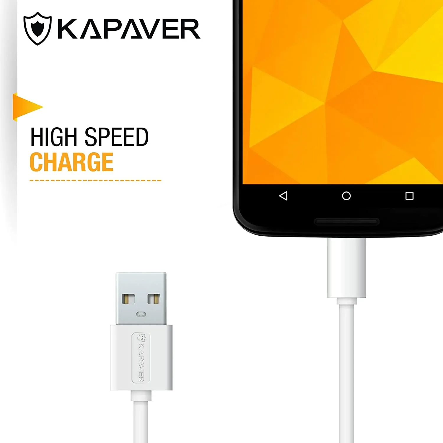 KAPAVER Micro USB Cable For Charging & Sync Data to Android Smartphones 1 meter (10 Pack)