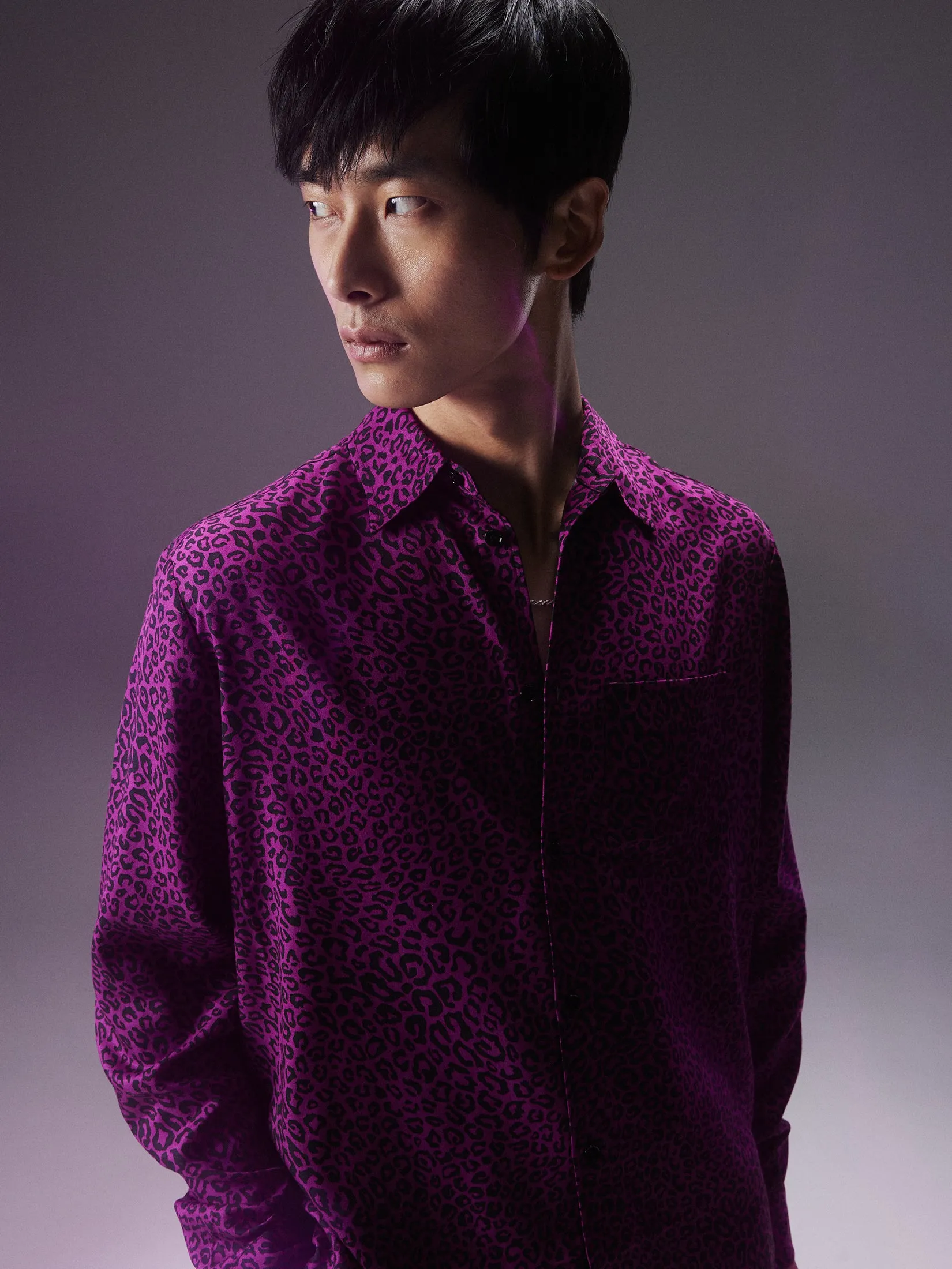 Leo Printed Shirt / Wild Aster