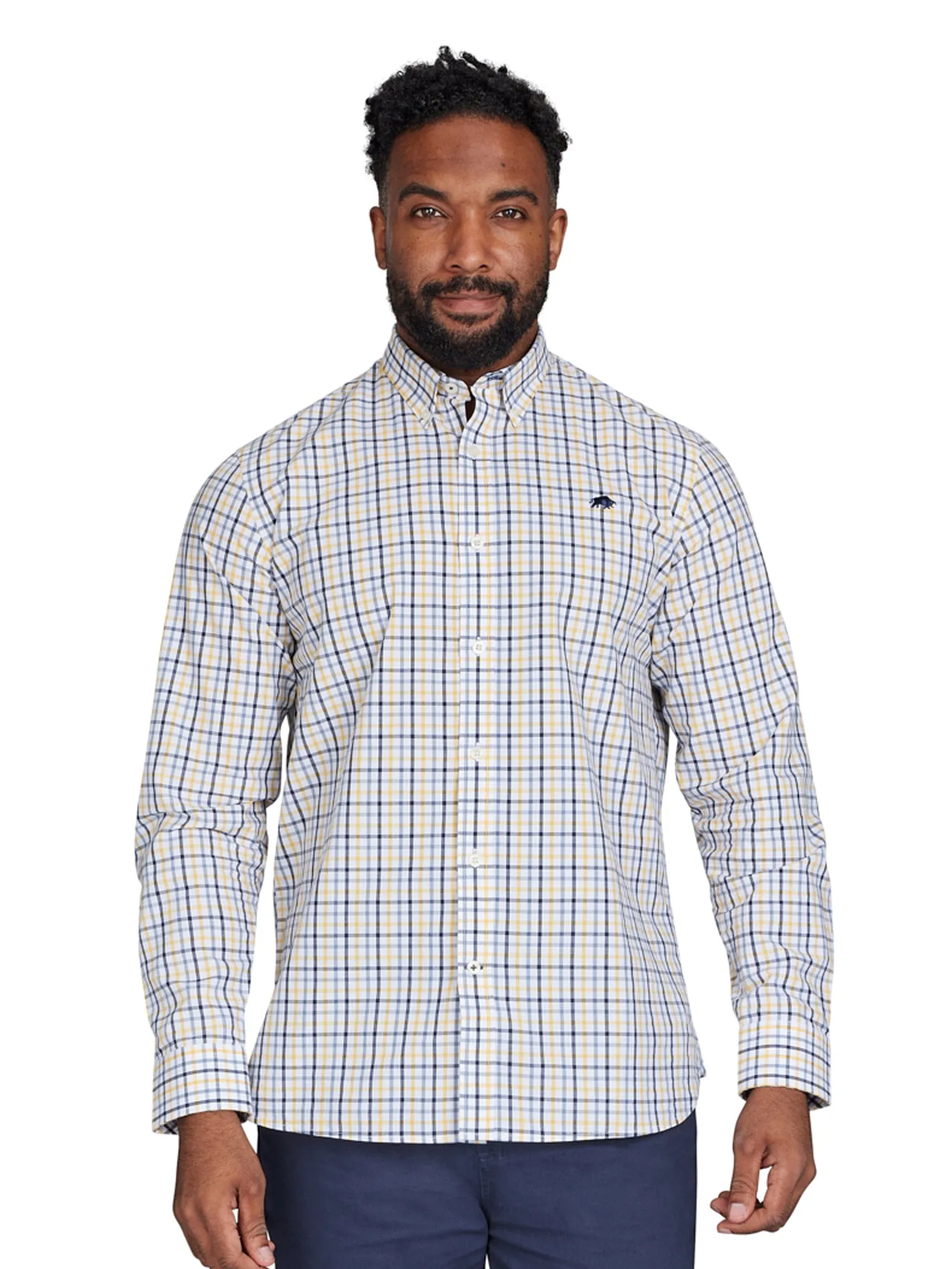 Long Sleeve Micro Gingham Shirt - Yellow