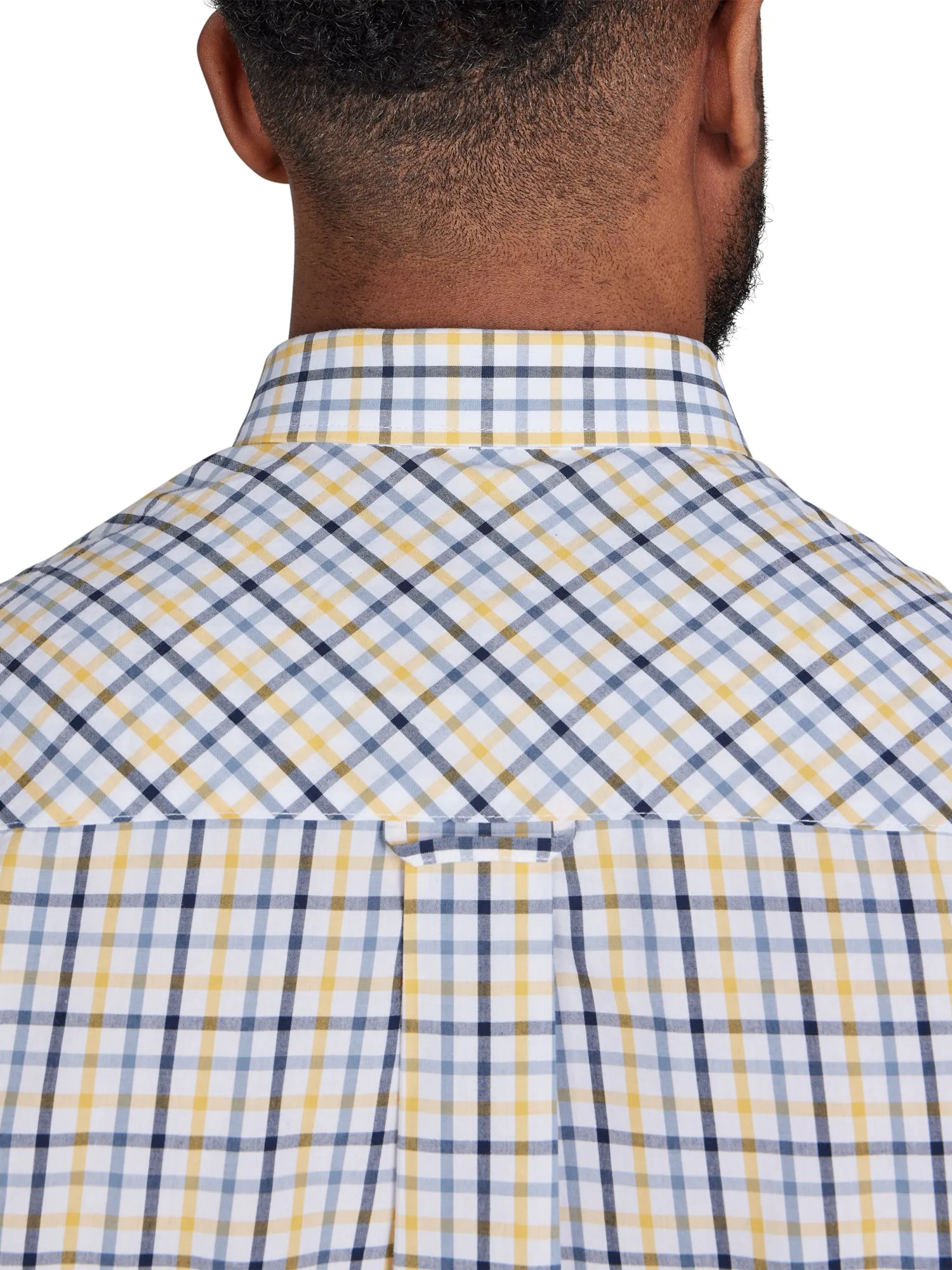 Long Sleeve Micro Gingham Shirt - Yellow