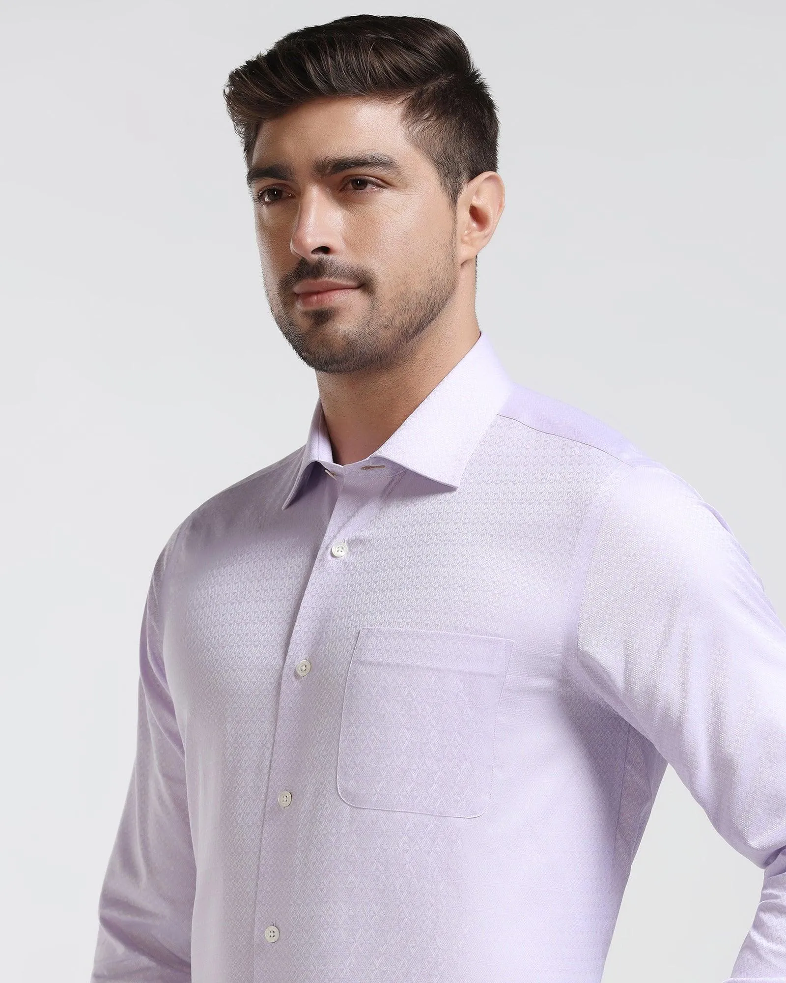 Luxe Formal Lavender Printed Shirt - Advan