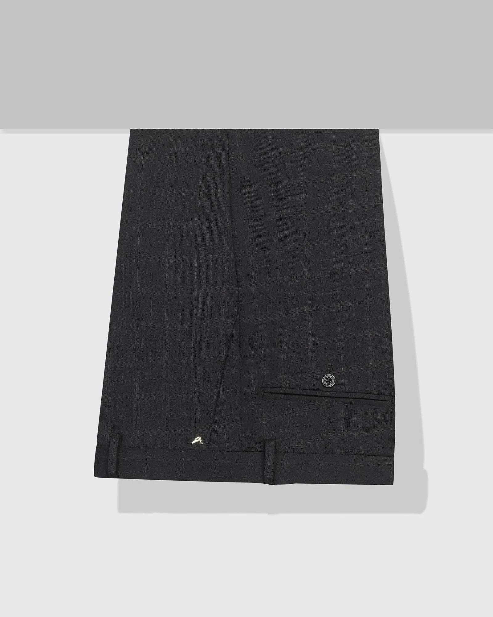 Luxe Slim Comfort B-95 Formal Black Check Trouser - Spectre