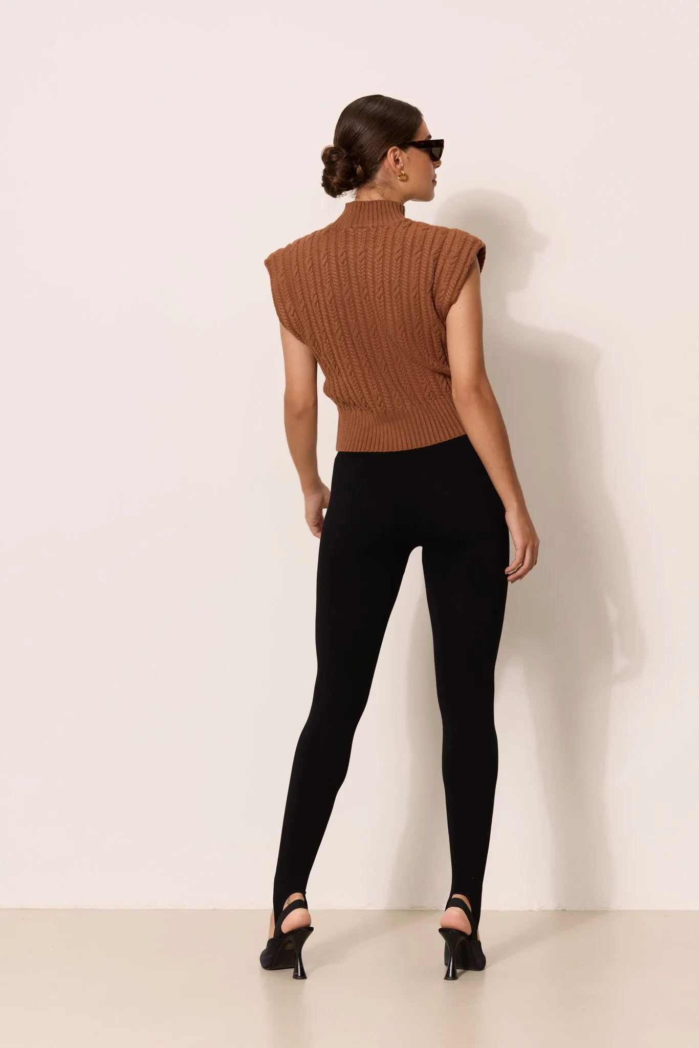 MAIA MicroModal soft rib highwaisted legging - Black