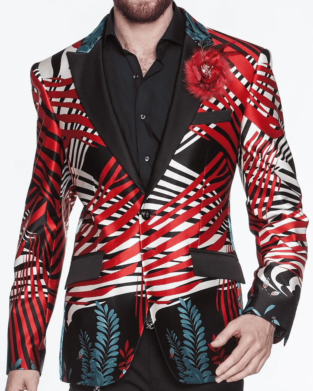 Mens Fashion Blazer/ Silk Jacket  Palm Spring - Tuxedo - Prom -  Wedding