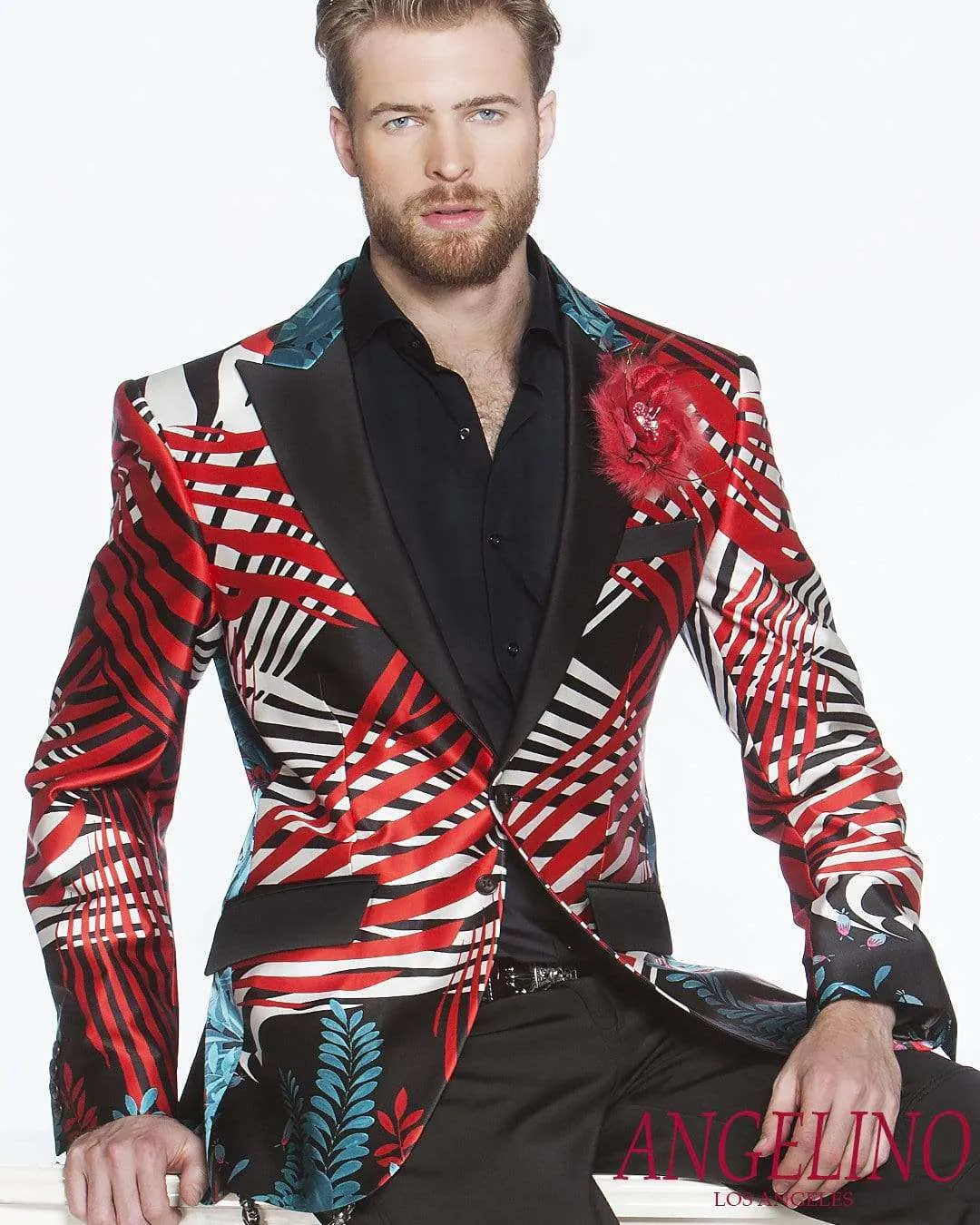 Mens Fashion Blazer/ Silk Jacket  Palm Spring - Tuxedo - Prom -  Wedding