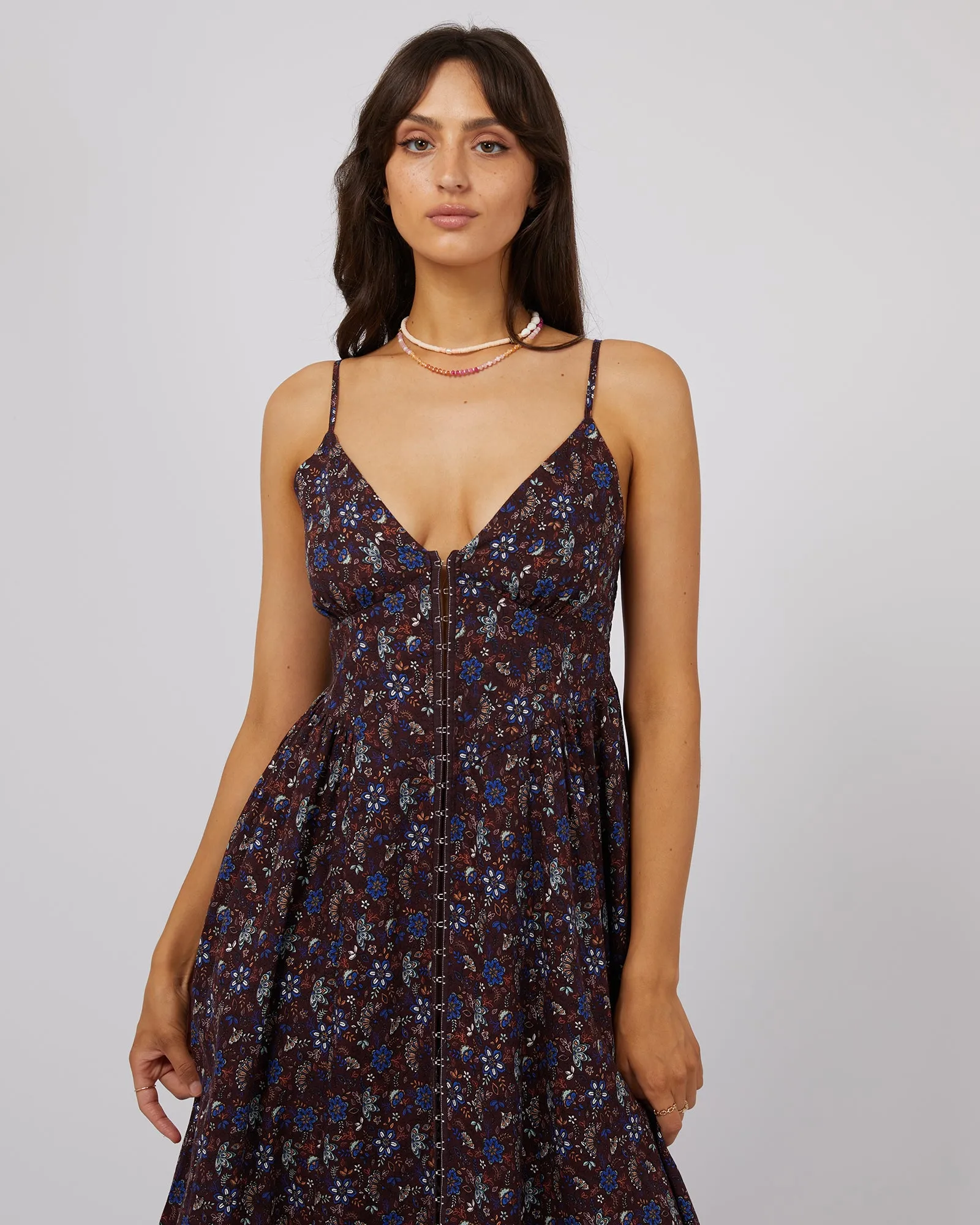 Millie Floral Print Midi Dress