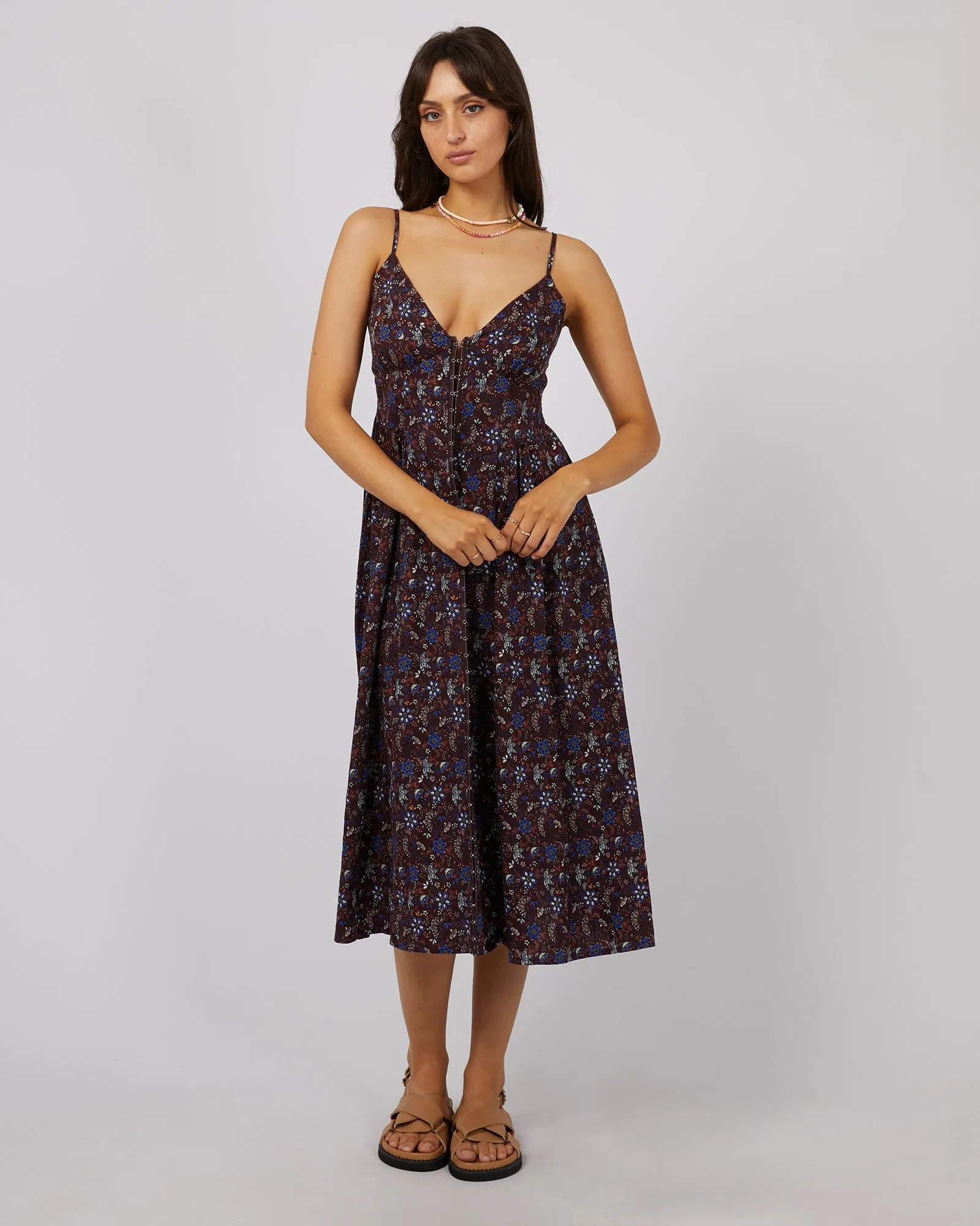 Millie Floral Print Midi Dress