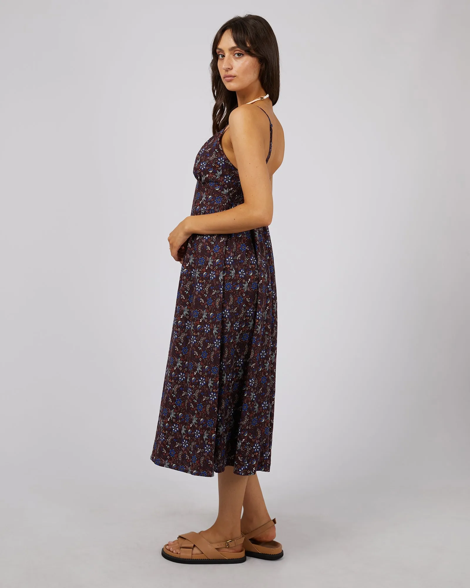 Millie Floral Print Midi Dress