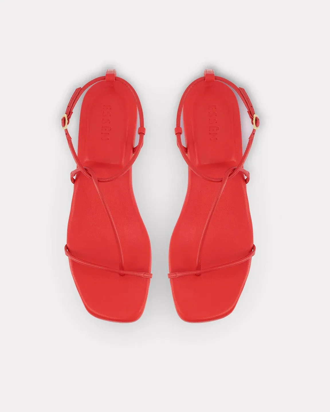 Minimal Evening Sandal | Red