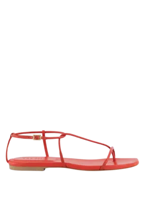 Minimal Evening Sandal | Red