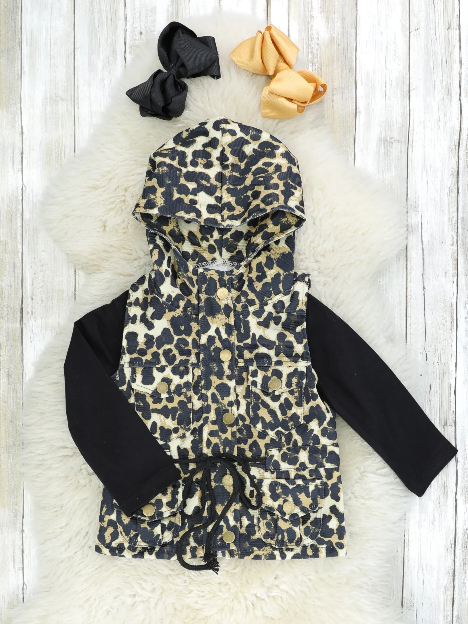 Mom & Me Leopard Hooded Vest