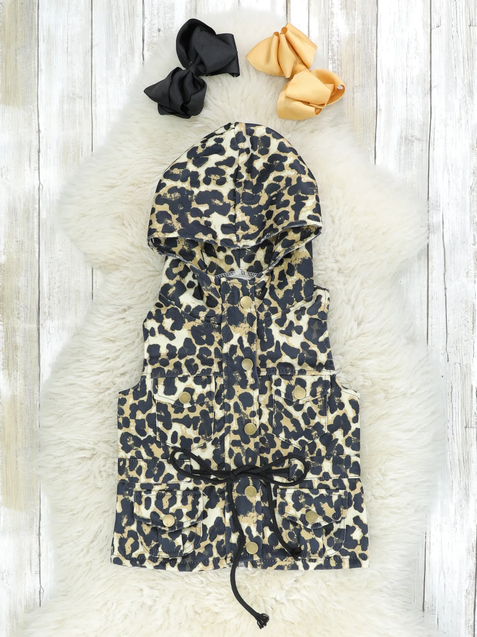 Mom & Me Leopard Hooded Vest