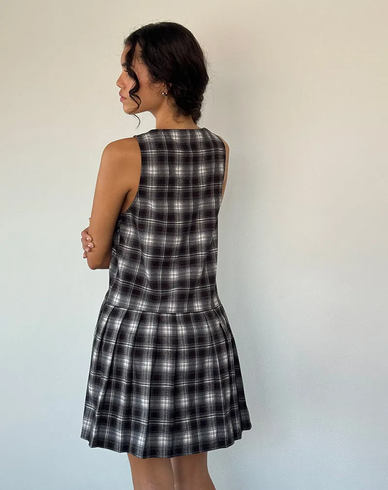 Namaya Mini Dress in Black White Check