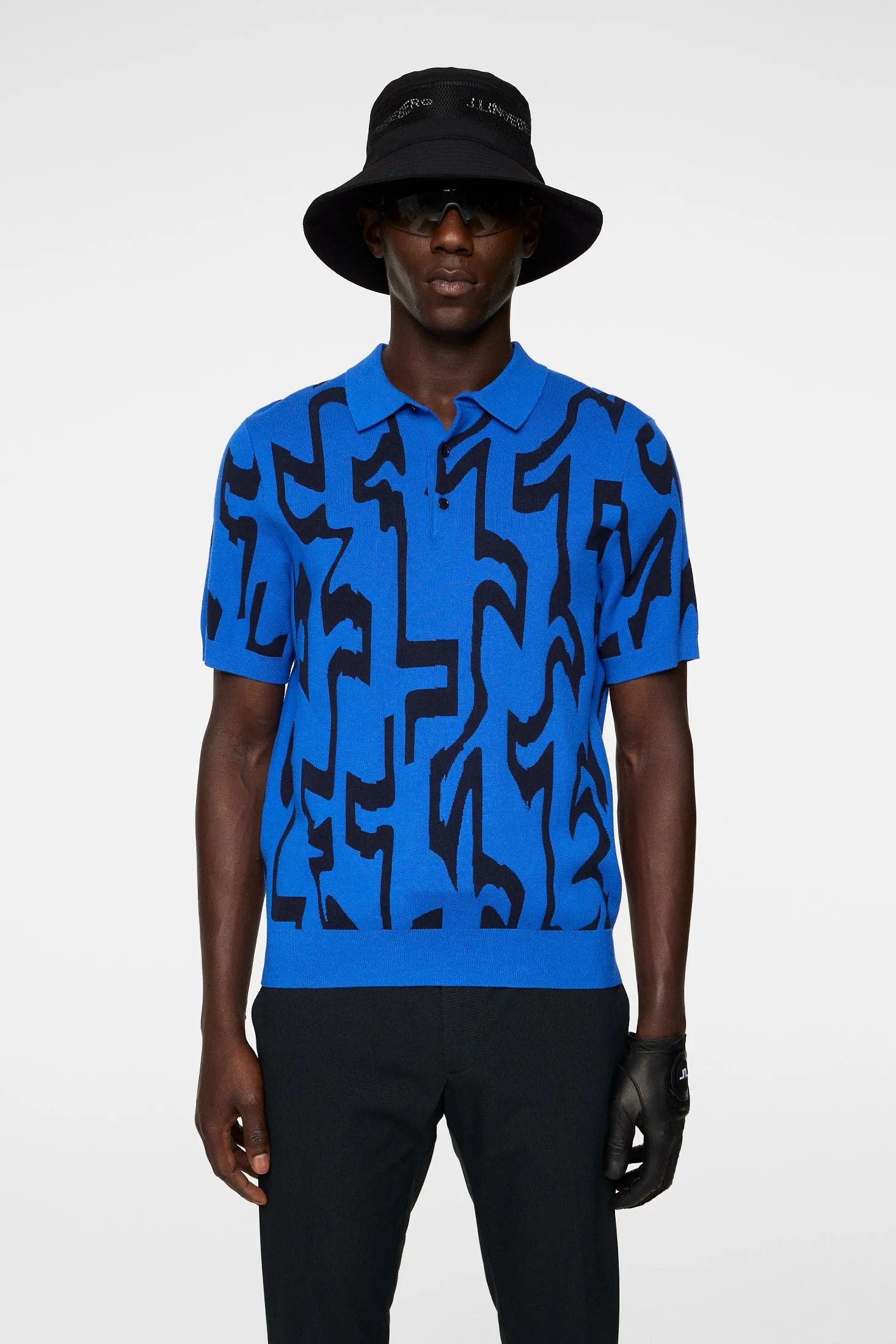 Nate Jacquard Knitted Shirt / Glitch Slice Blue