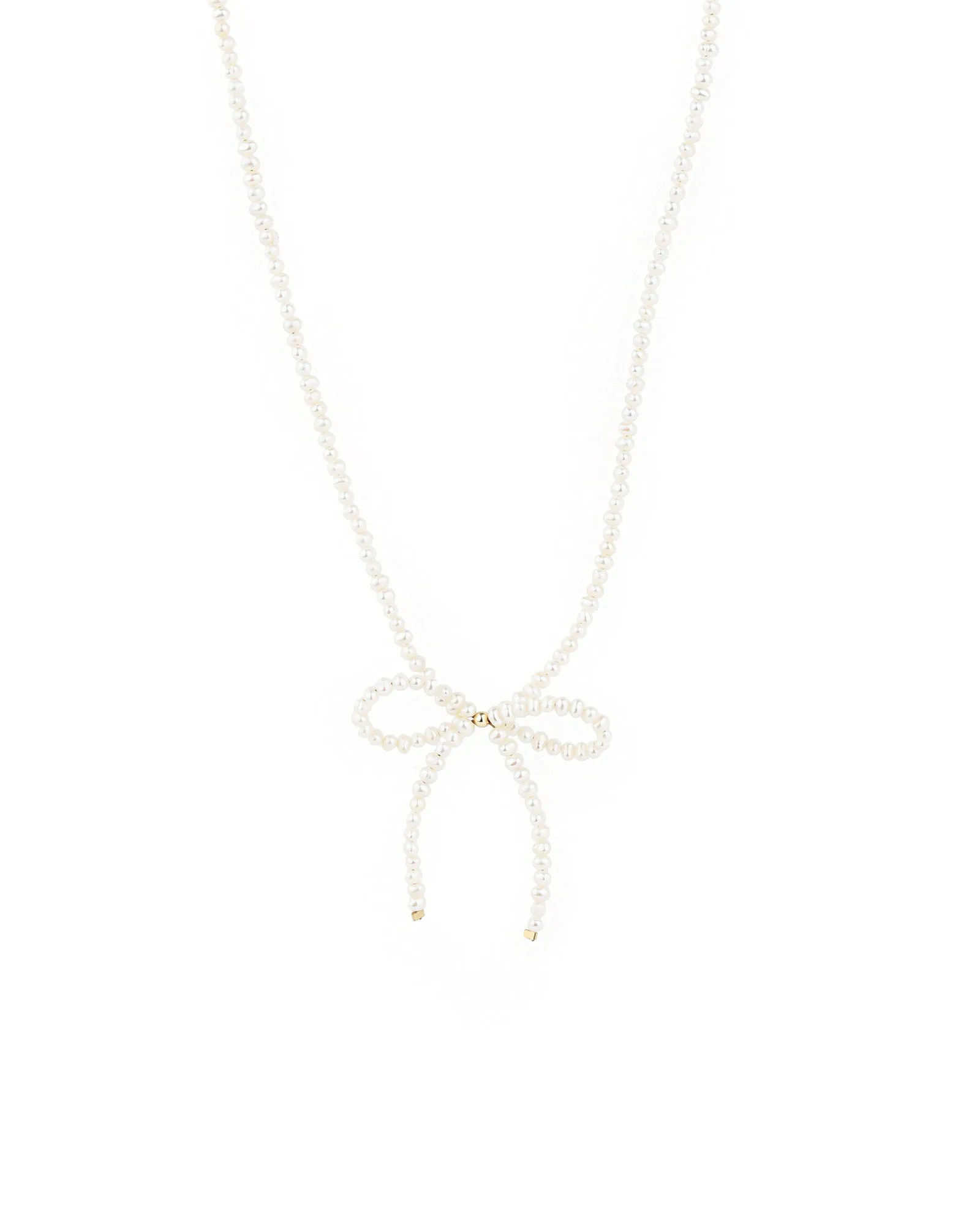 Pearl Bow Necklace