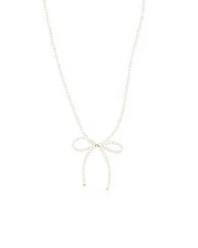 Pearl Bow Necklace