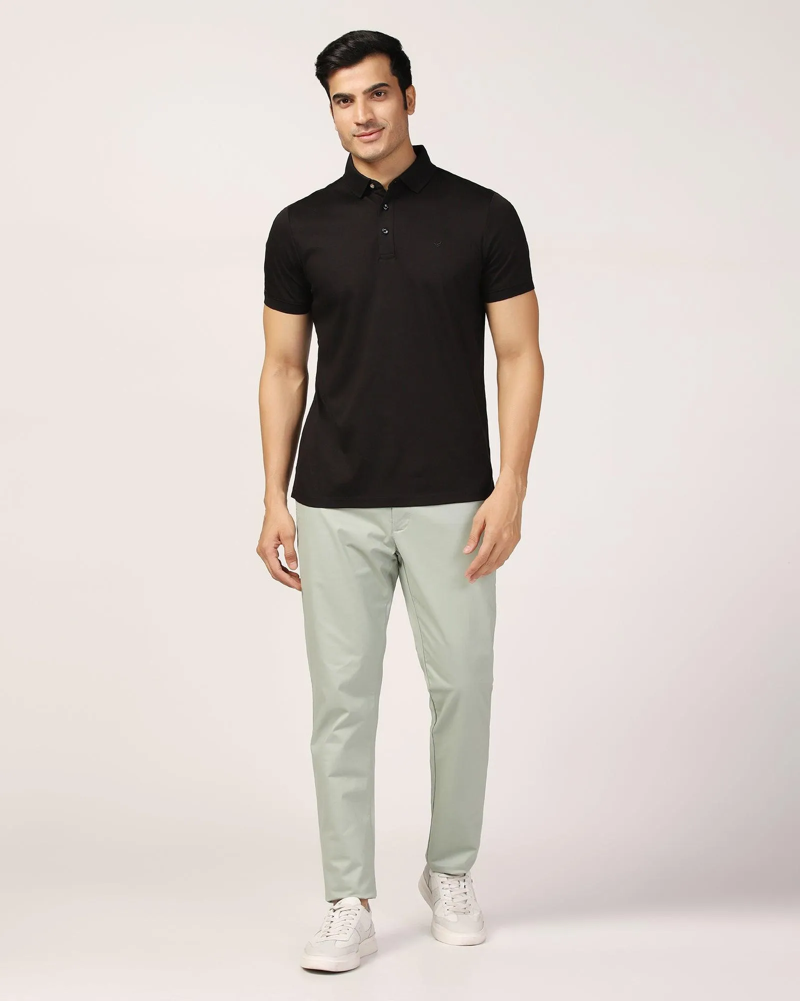 Polo Black Solid T-Shirt - Toll