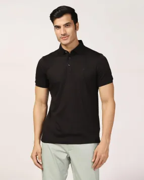 Polo Black Solid T-Shirt - Toll