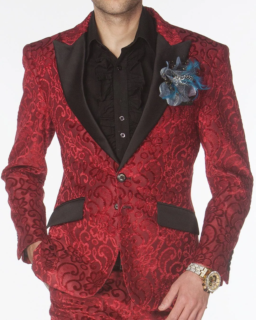 Prom Suits, Salsa Burgundy Suit - Tuxedo - Suit - Burgundy