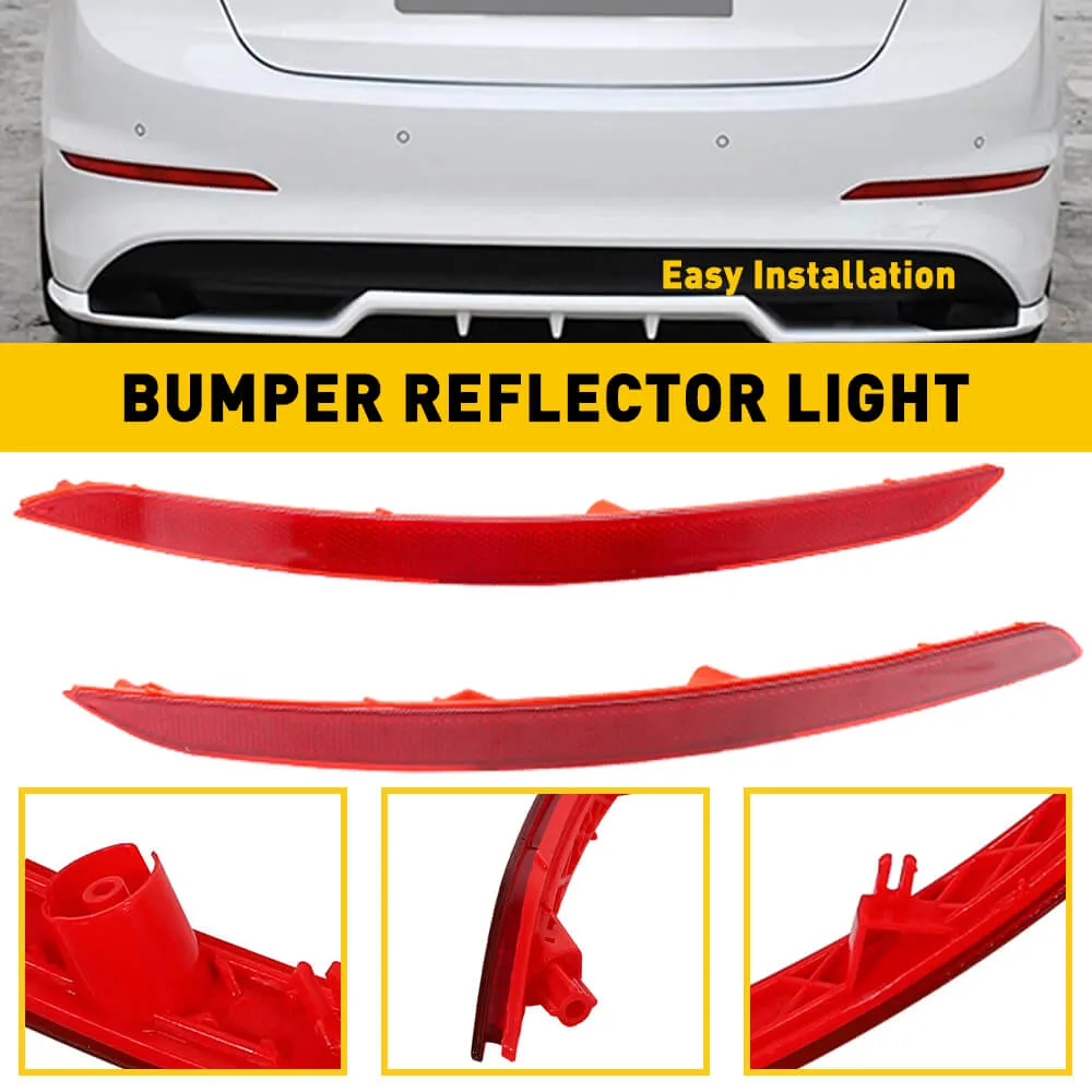 Rear Bumper Reflector for 2017-2018 Hyundai Elantra Driver and Passenger Side