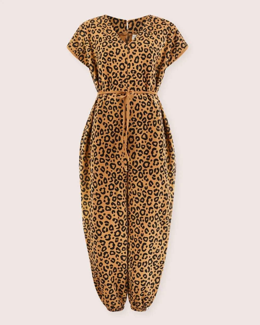 Rita Tie Back Mini Animal Print Jumpsuit