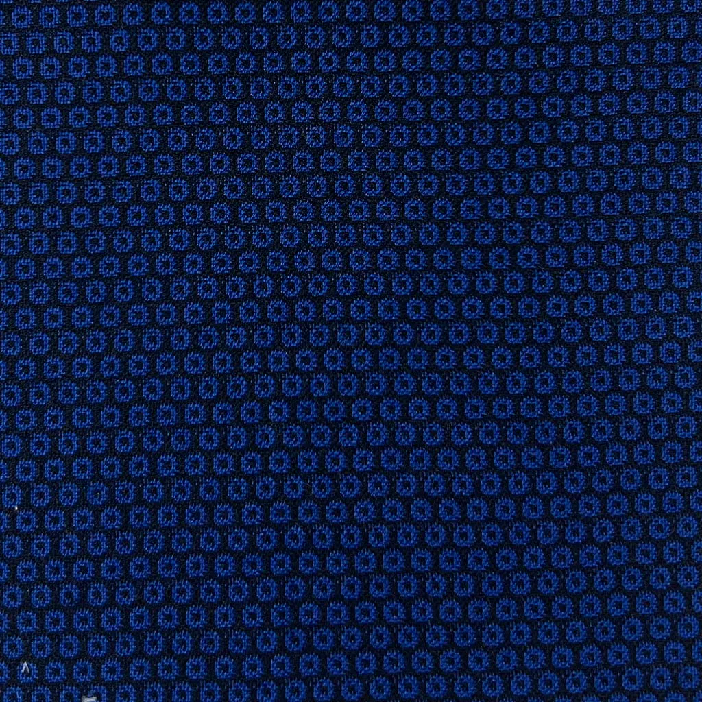 Royal Blue Mini Circular Jacquard Design