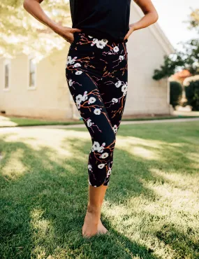 SA Exclusive Cherry Blossom Capri Leggings