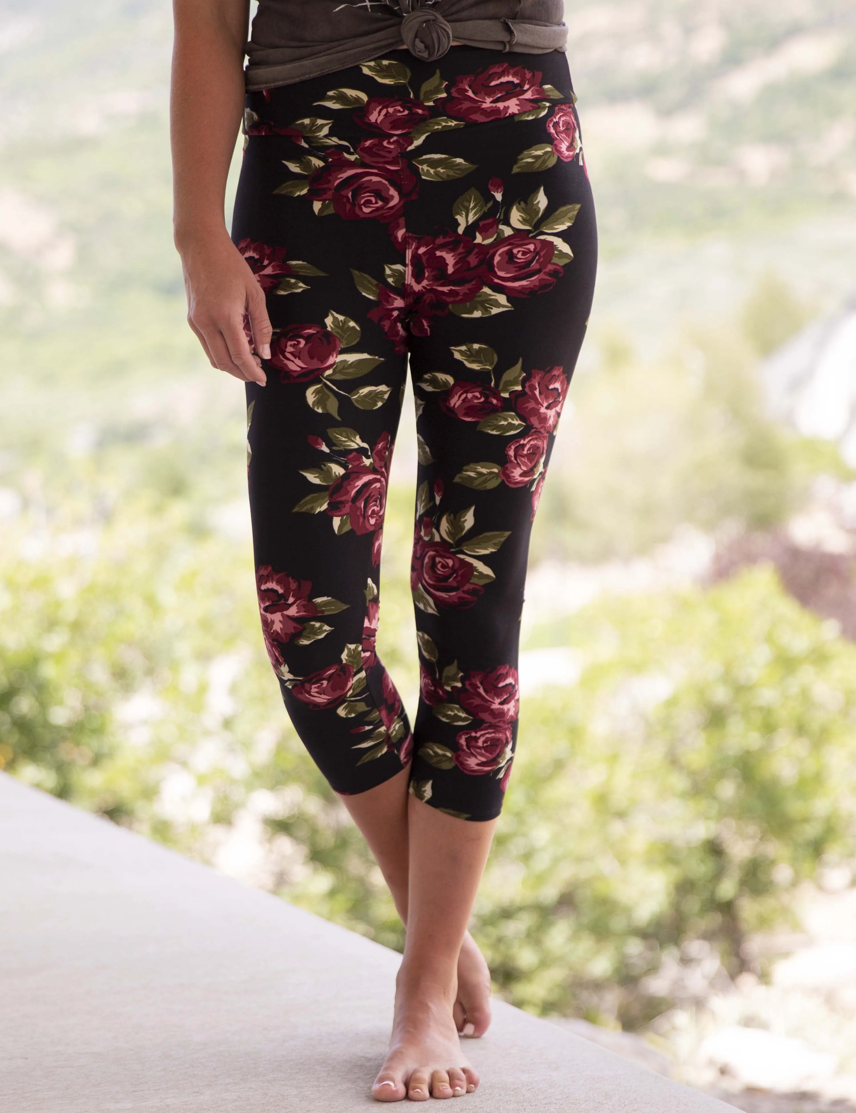 SA Exclusive Love Me Some Floral Capri Leggings