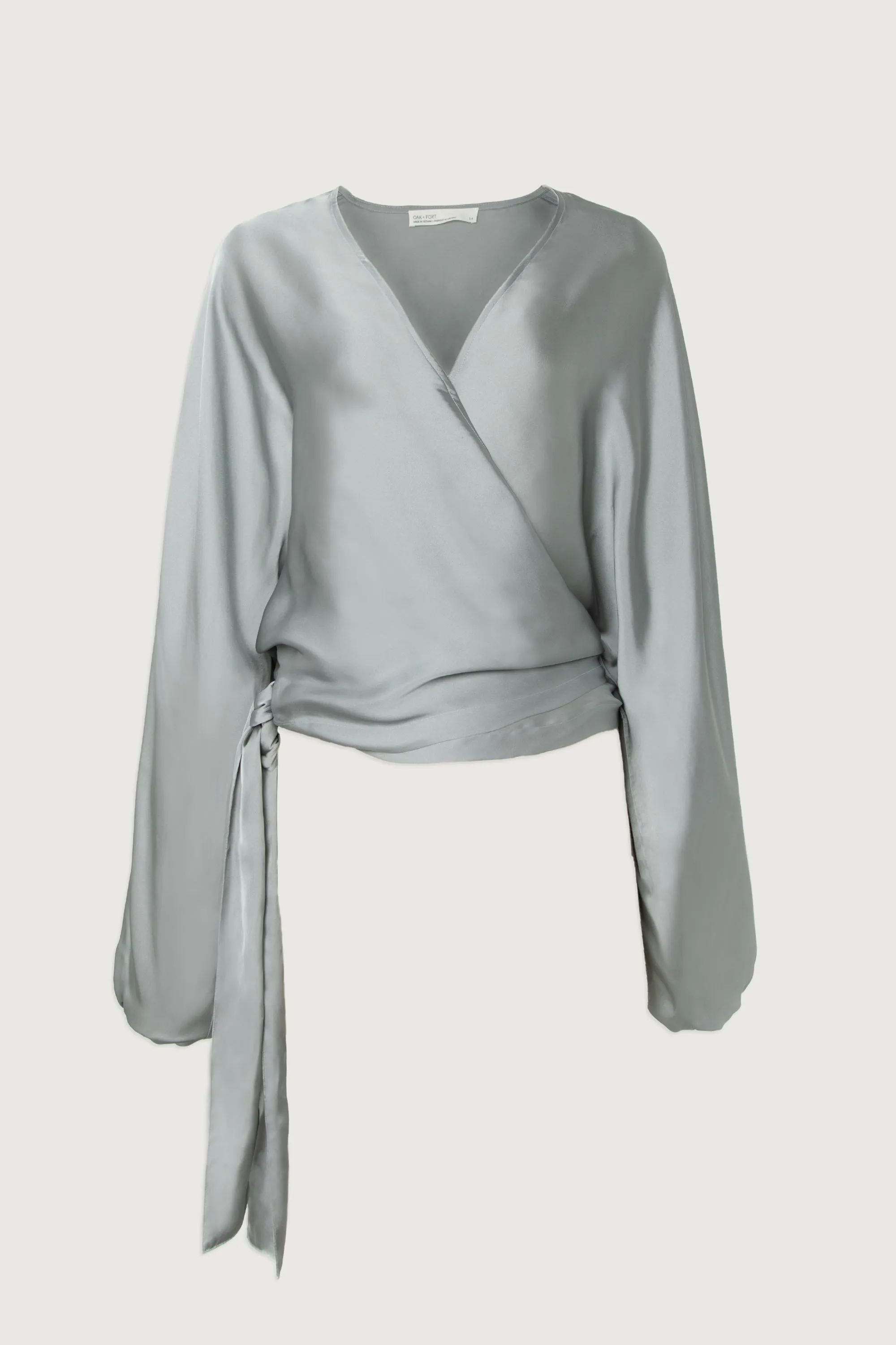 SATIN WRAP BLOUSE