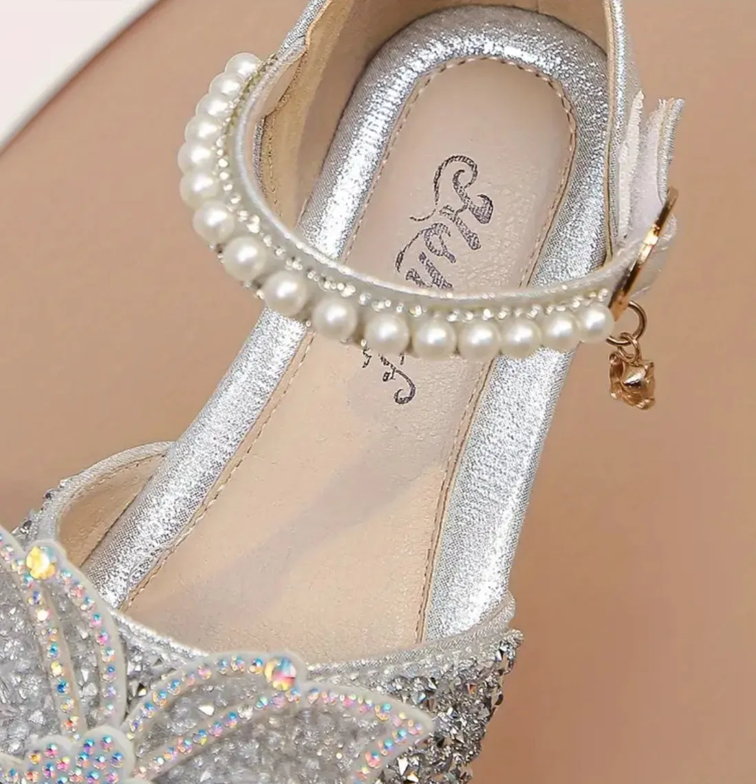 “Shiny Pearls” Rhinestone Butterfly, Breathable Lightweight Dress Shoes 