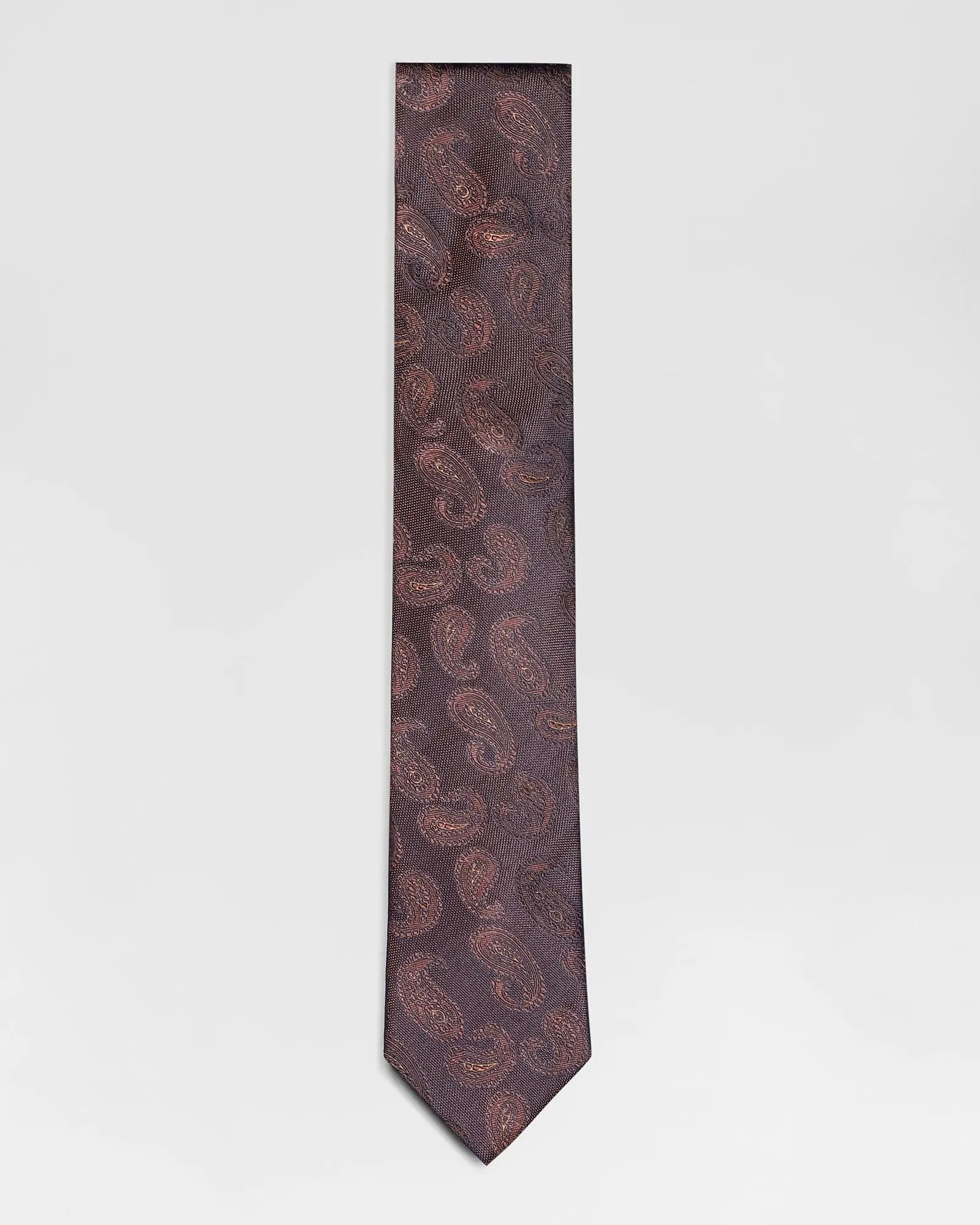 Silk Brown Printed Tie - Rinaldo