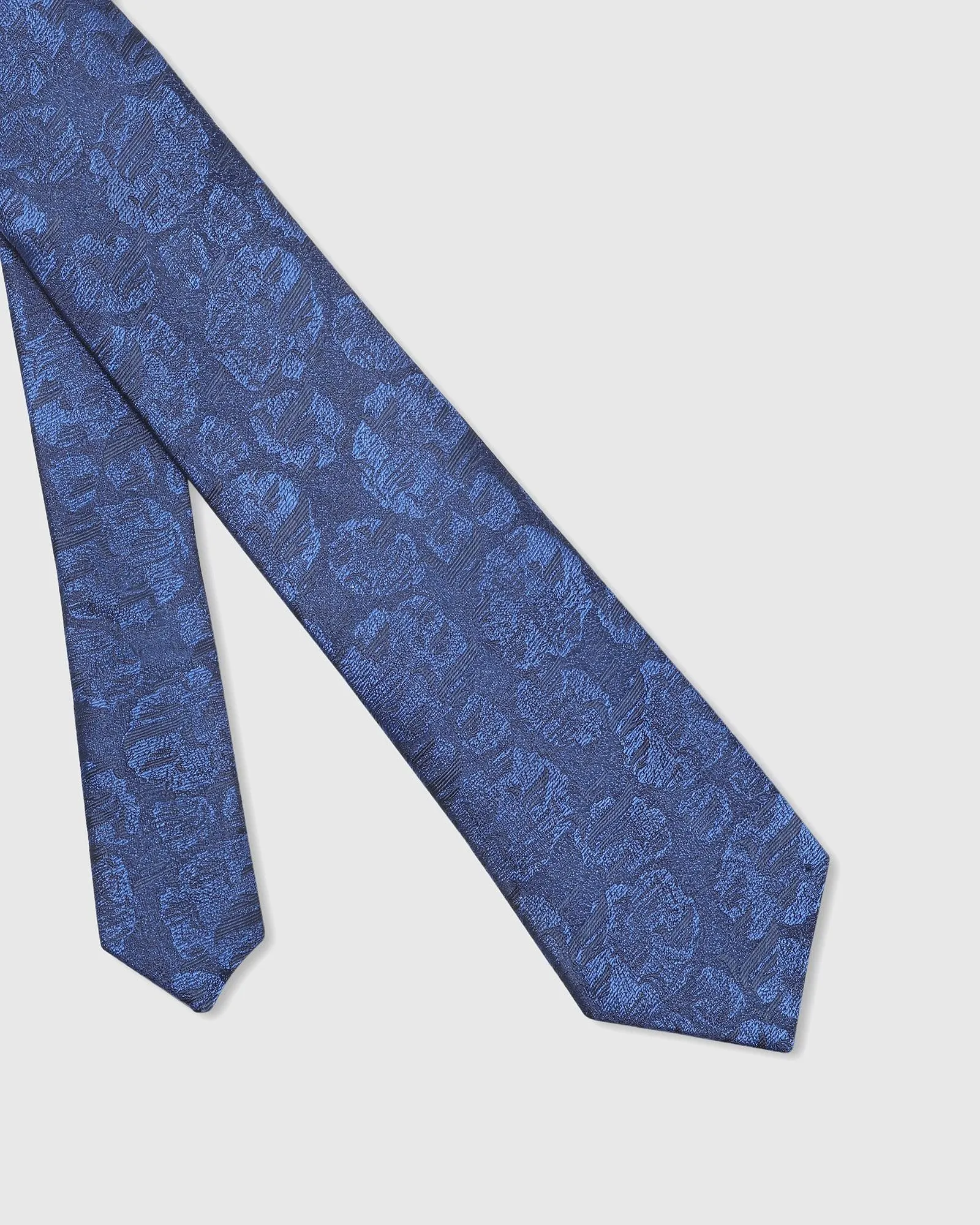 Silk Navy Printed Tie - Talisca