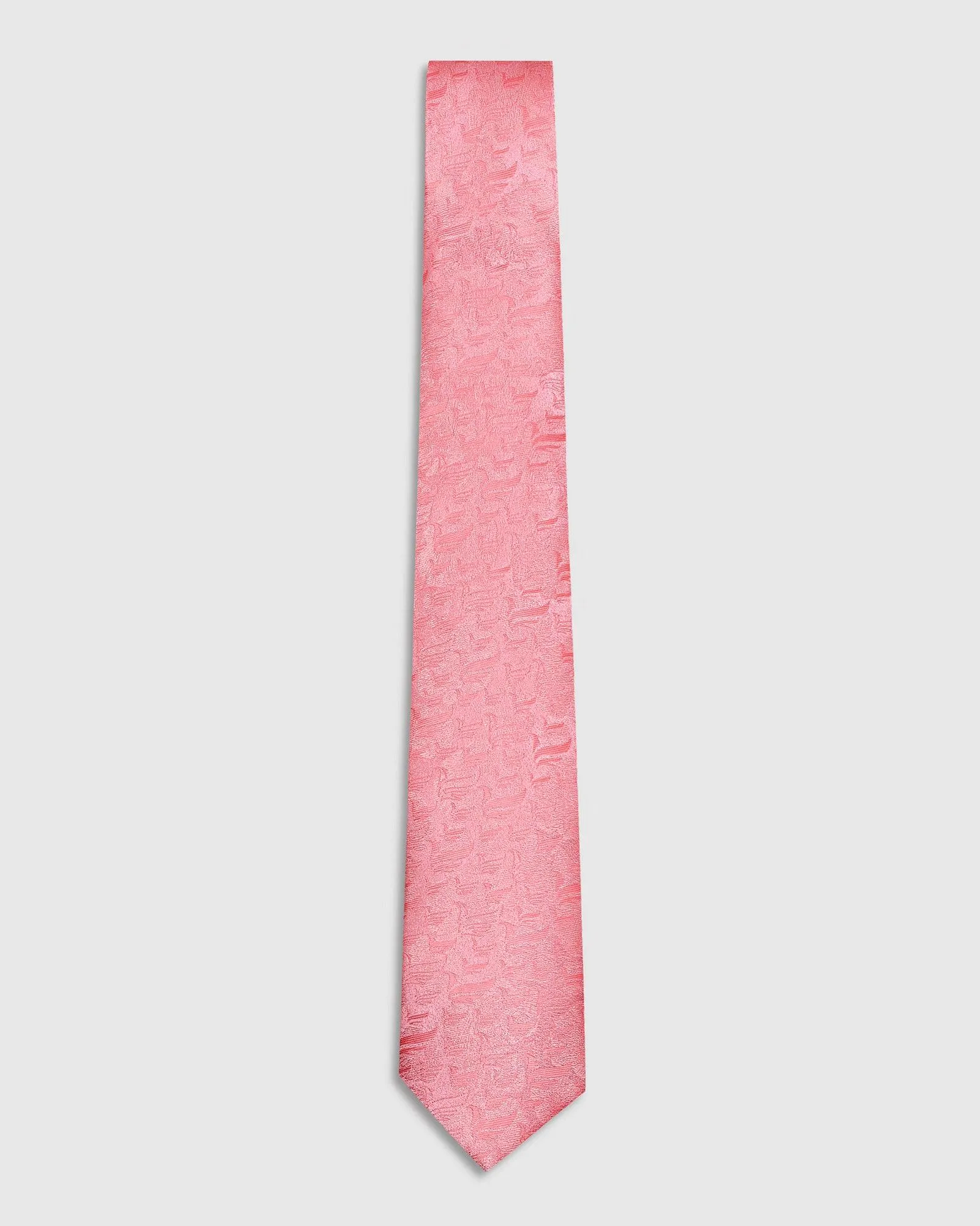 Silk Pink Printed Tie - Talisca